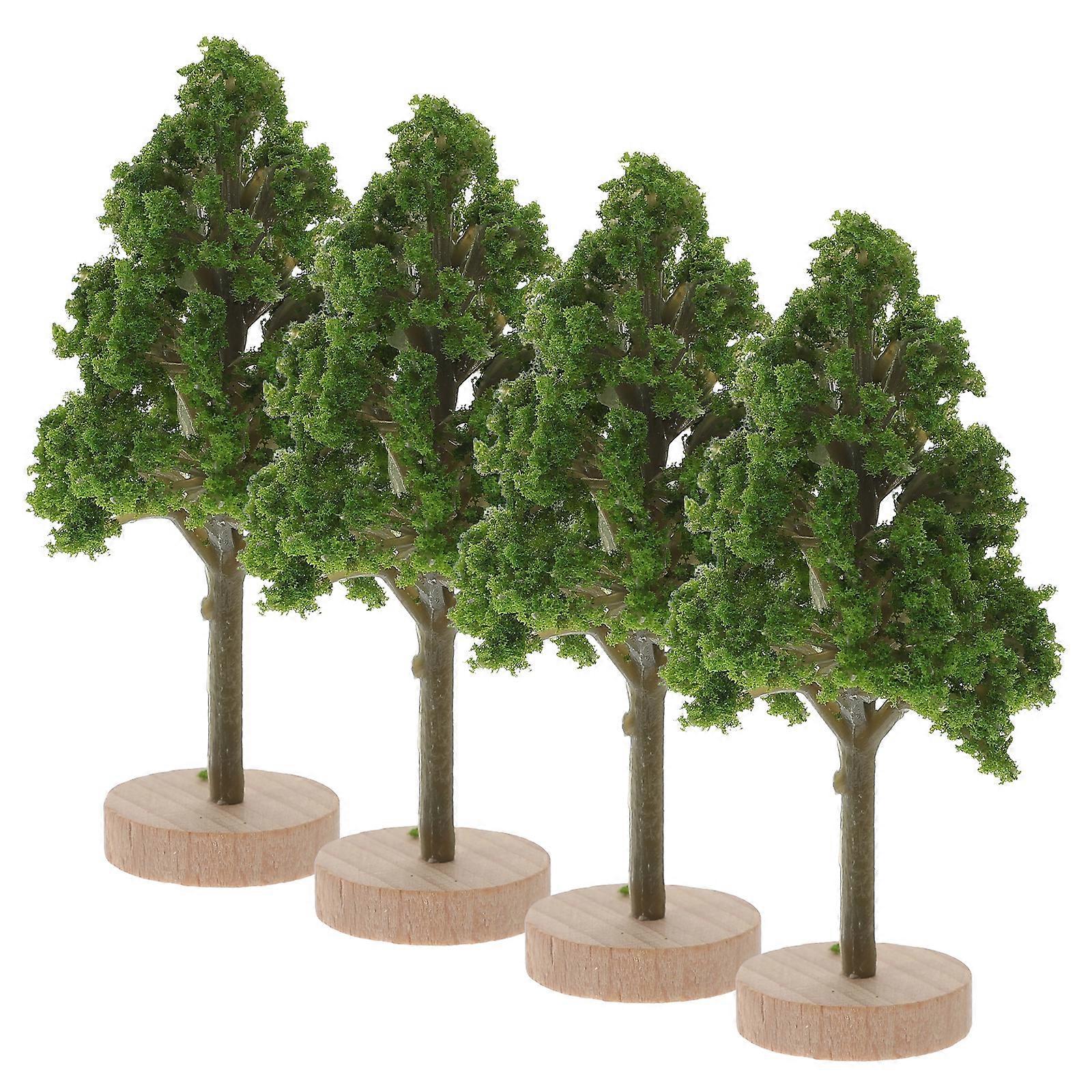 4-teiliges Miniatur-straßenbaum-modell Für Sandtisch, Landschaftsbasierte Straßenbäume-6x3x3cm