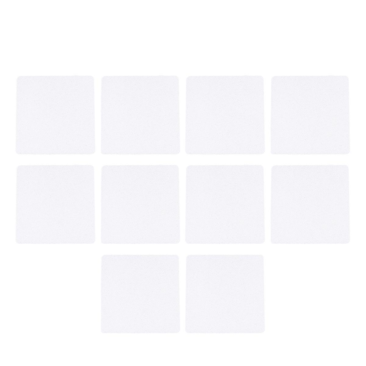 10 Stück 10x10cm Quadratische Aufkleber Peva Badewannenaufkleber Präventionsaufkleber Selbstklebende Badewannenaufkleber (litschi-muster)-10x10cm-white