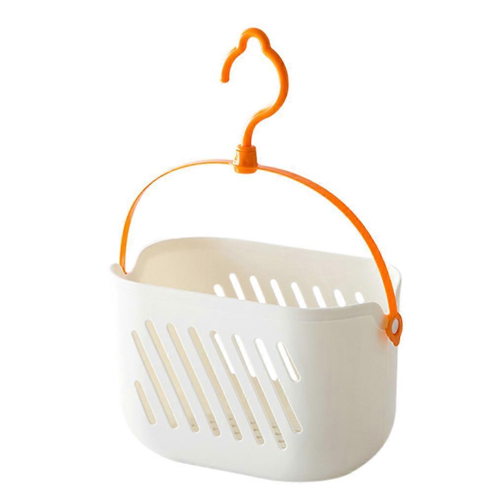 Aufbewahrungskorb Aus Kunststoff Mit Haken, Hängekorb Für Dusche Und Küche-23x14x13cm-white