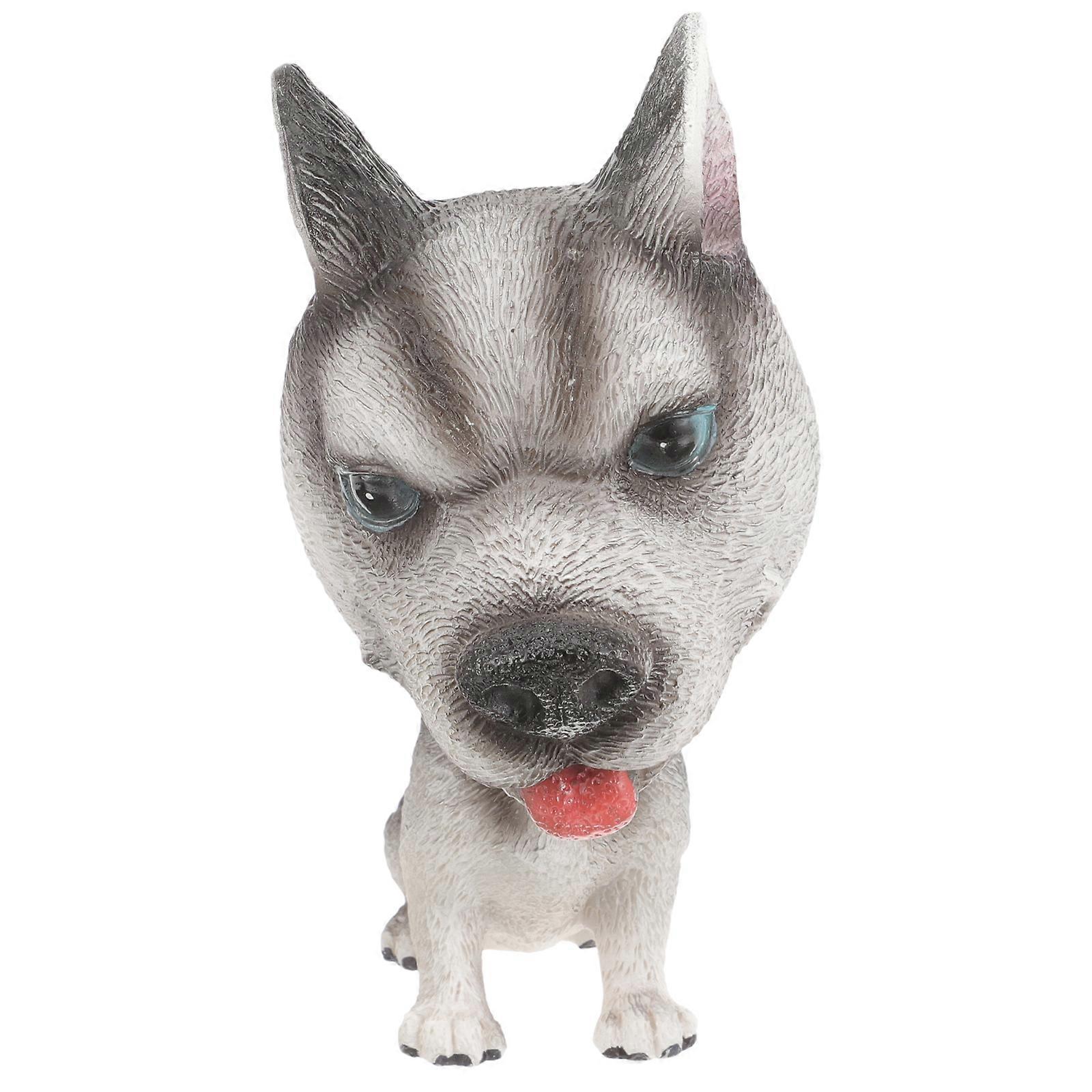 Auto-dekorationen, Innenausstattung, Nickender Hund, Liebenswerter Husky, Stehende Haltung, Kopfschütteln, Hundedekorationen-grey