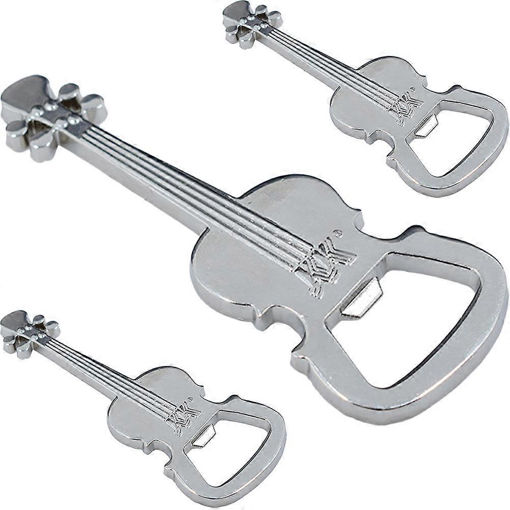 3-teiliges Set Metall-öffner In Gitarrenform, Bieröffner In Gitarrenform, Schlüsselanhänger-dekoration-8.8x3.2x0.2cm