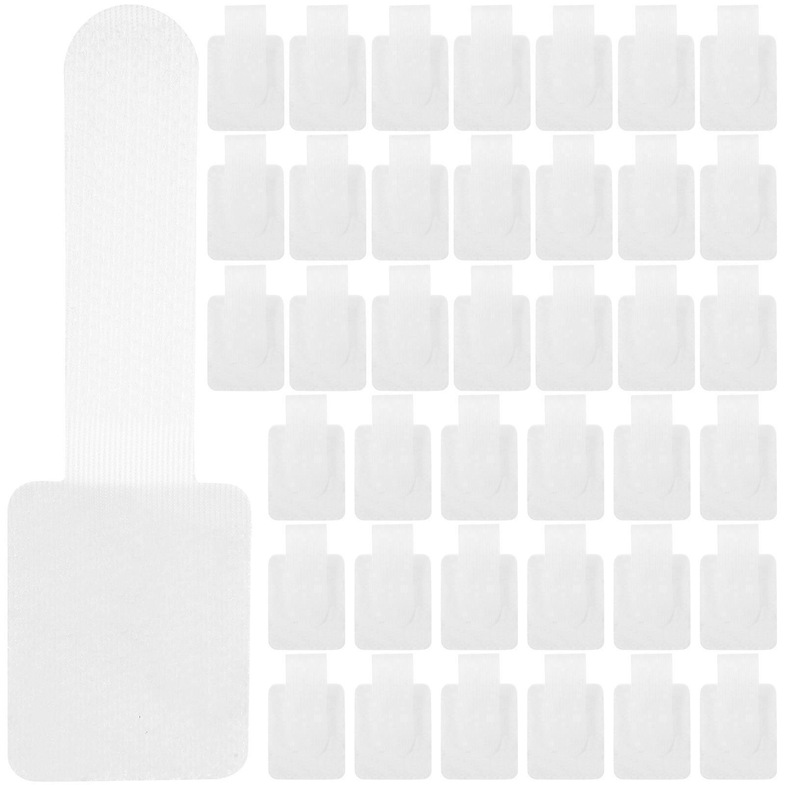 40 Stück Kabelorganisator Klettverschluss Kabelmanagement-bänder Selbstklebende Kabelbinder-9x2.8x0.1cm-white
