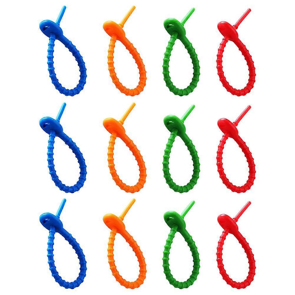 12 Stück Kabelorganisator Aus Silikon, Verstellbar, Wiederverwendbare Kabelbinder, Verschiedene Farben-16.5x1cm