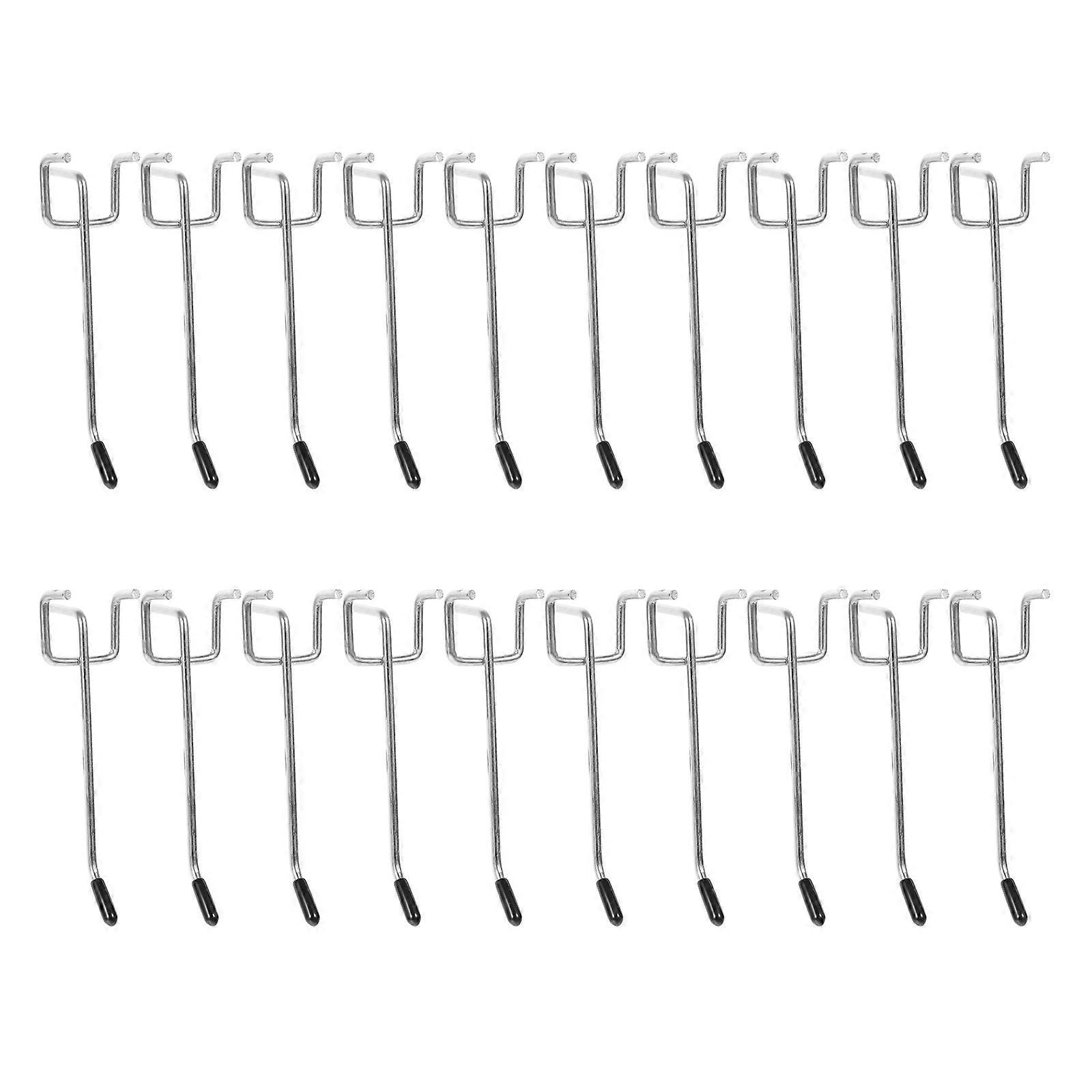 20 Sets Eisen-lochplatten-dreibeinhaken Mit Gummikappen-11x3.5cm