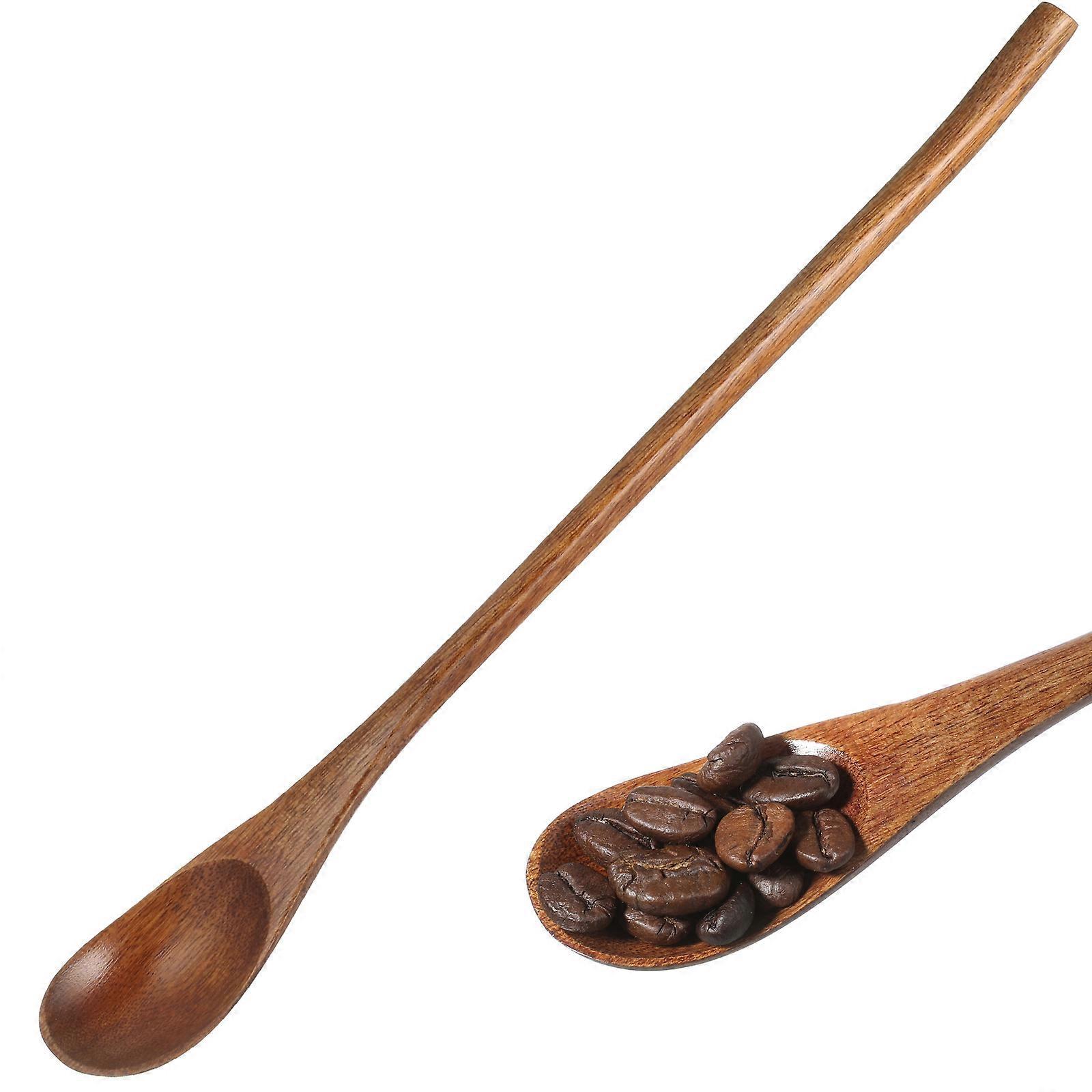 Stück Kaffeelöffel Mit Langem Griff Im Japanischen Stil, Rührlöffel Aus Holz, Retro-honiglöffel, Kleiner Nanmu-löffel-232cm