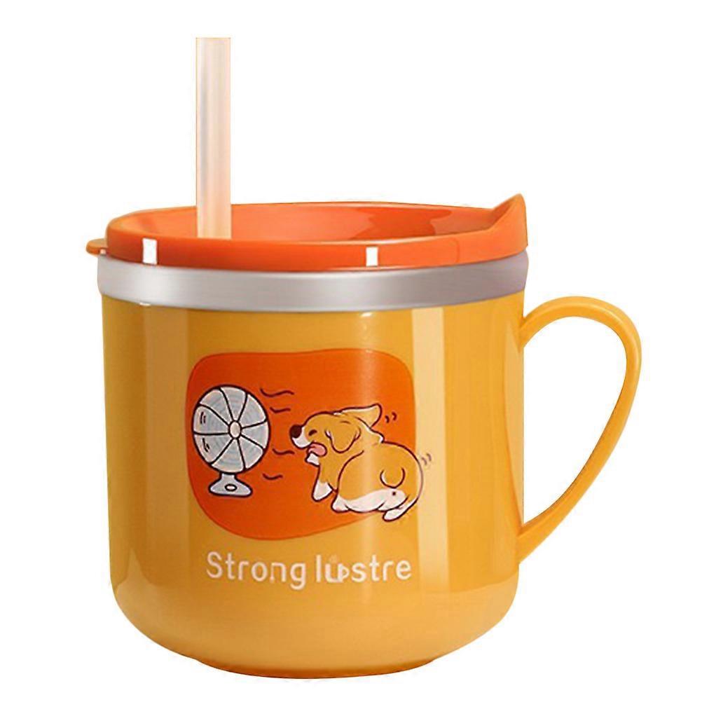 Edelstahlbecher Mit Cartoon-motiv, Hitzebeständig, Ideal Für Kinder, Trinkbecher-8.5x8cm-yellow