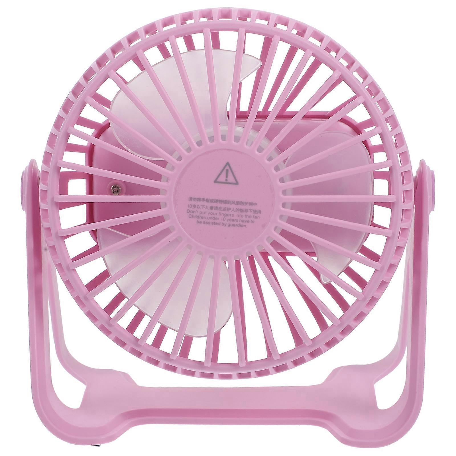 Tragbarer Tischventilator, Filigraner Usb-ventilator, Praktischer Mini-ventilator, Leiser Ventilator Für Studentenwohnheim, Büro Oder Zimmer (-12.5x8cm-pink