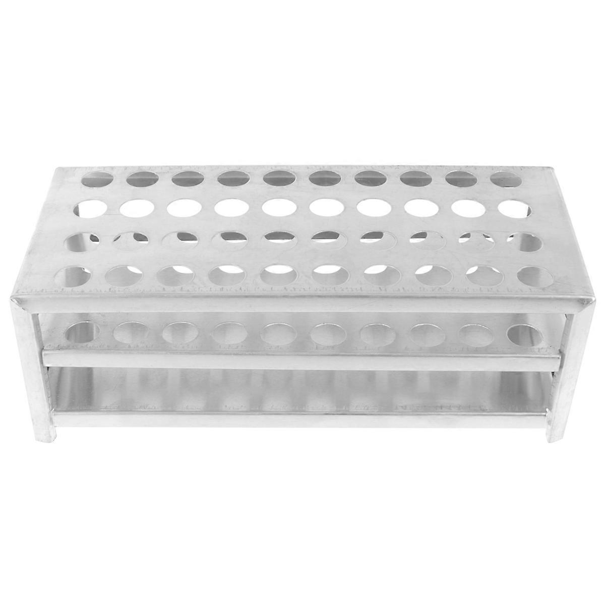 Tragbarer Reagenzglasständer Aus Aluminium, Halter Für Blutentnahmeröhrchen, Aufbewahrungsorganizer Für Schulbedarf Und Laborausrüstung (40 X 12,5)-20x8.7x7cm-silver