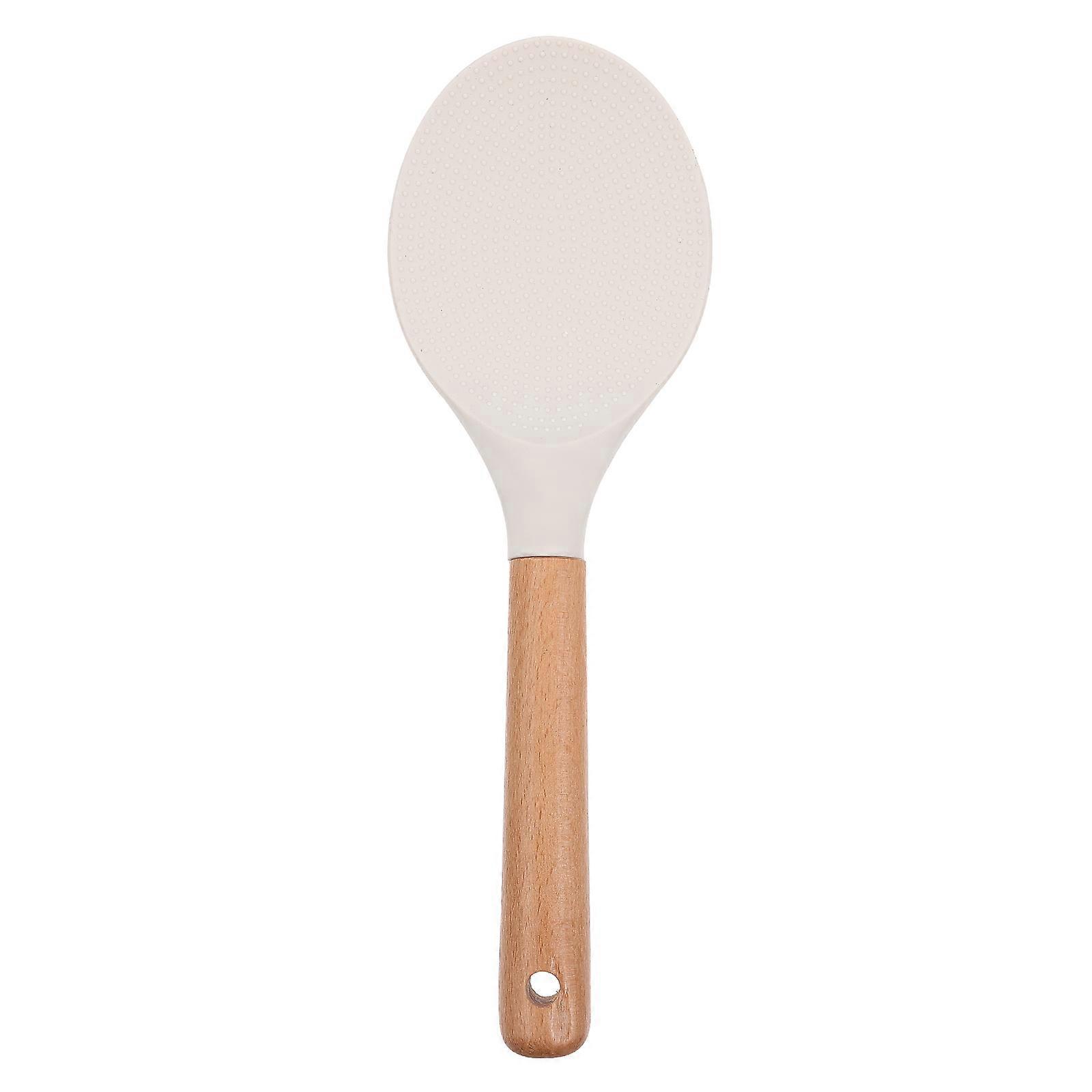 Stück Silikagel-reislöffel, Antihaftbeschichtet, Suppenreislöffel, Küchenzubehör-23.20x7.50x1.50cm-white