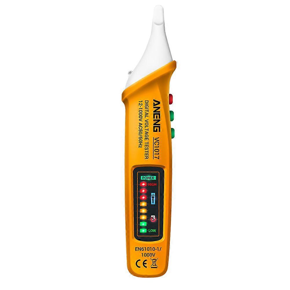 Praktischer Stromprüfstift: Nützlicher Stift Zum Testen Elektrischer Spannungen Mit Taschenlampe-17.28x3.8cm-yellow