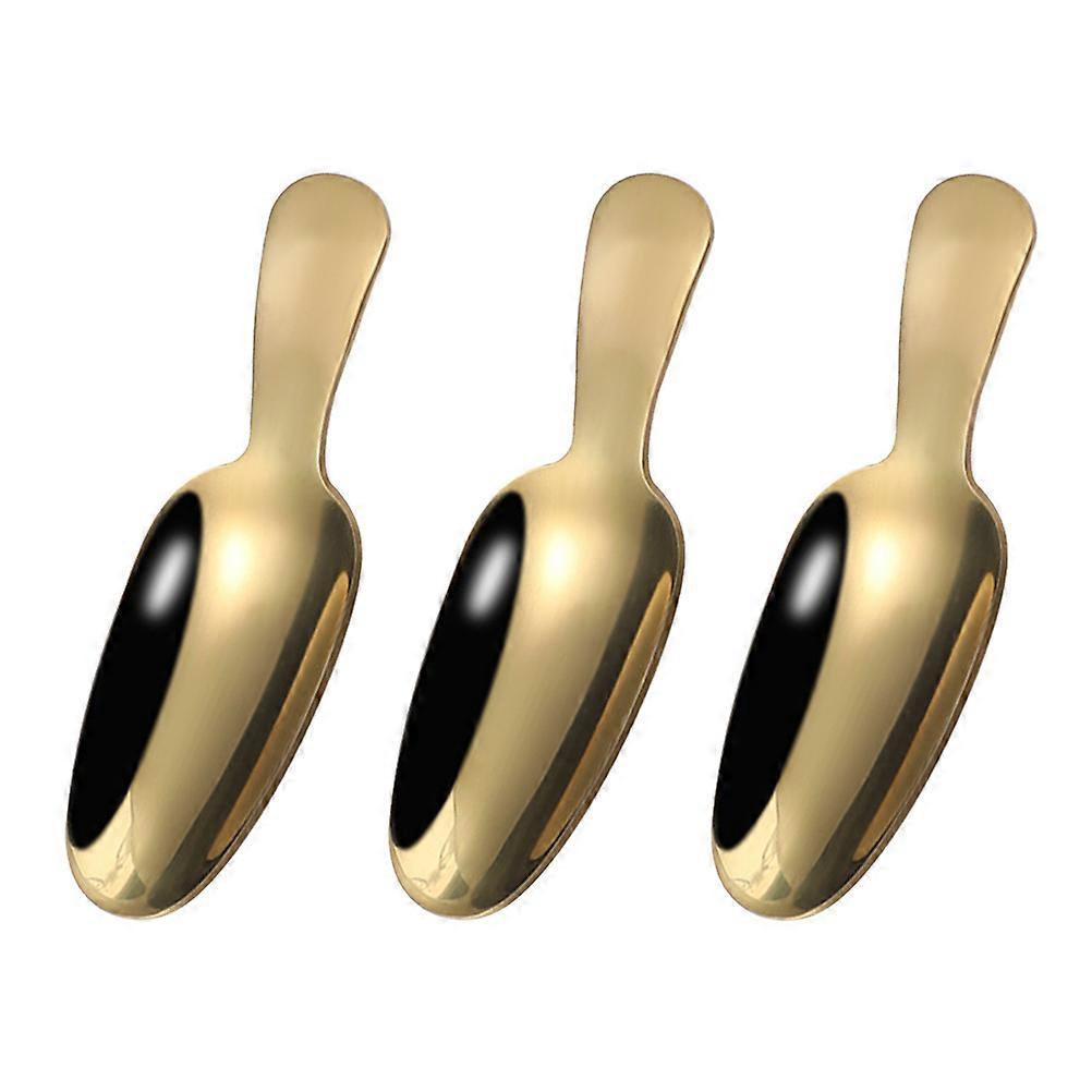 3-teiliges Set Multifunktionaler Dessert- Und Eisportionierer Aus Edelstahl Mit Kurzem Griff-9.20x3.00x0.30cm-golden