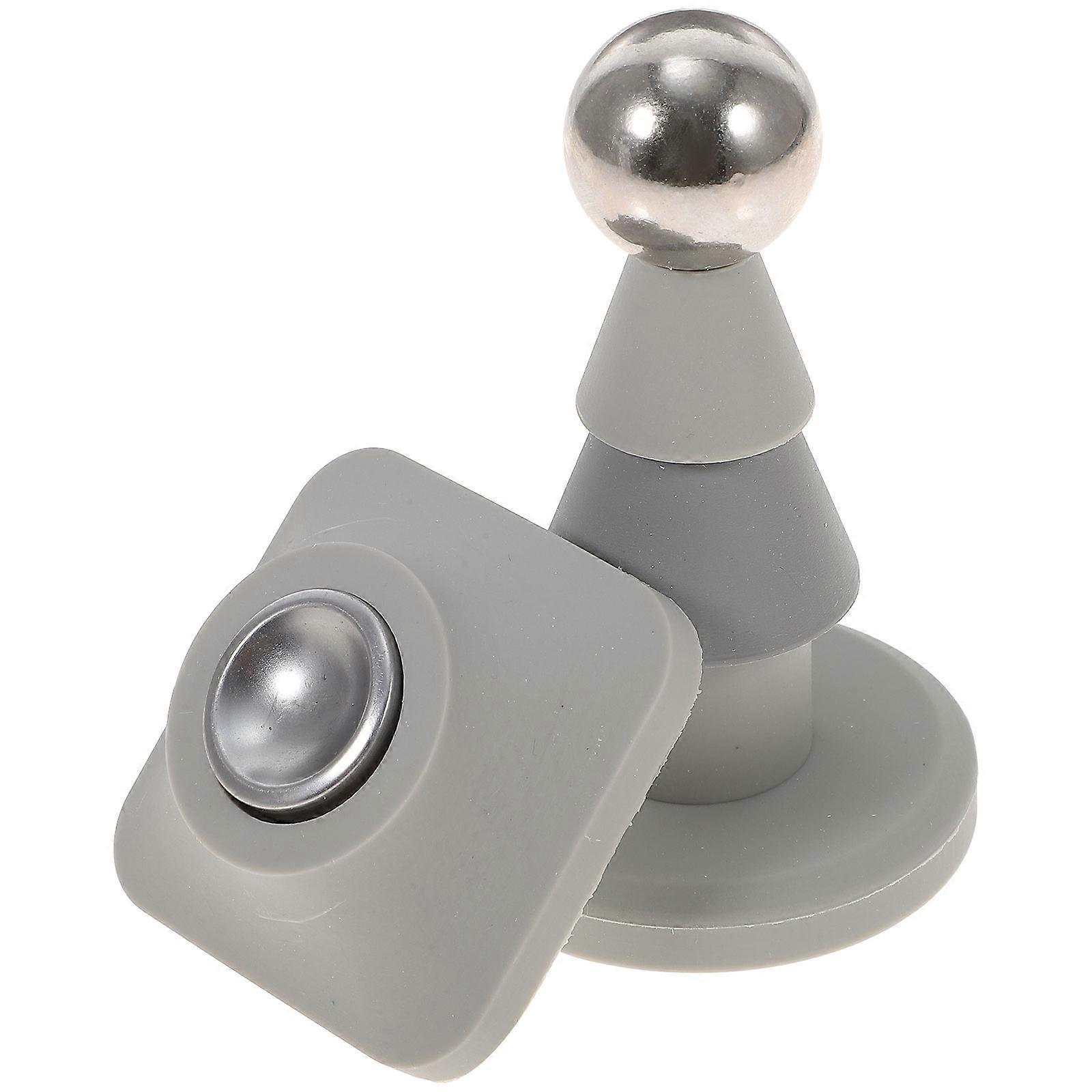 Magnetischer Türstopper, Sicherheitstürstopper, Bodenmontierter Glastürstopper-9.5x5cm-light Grey