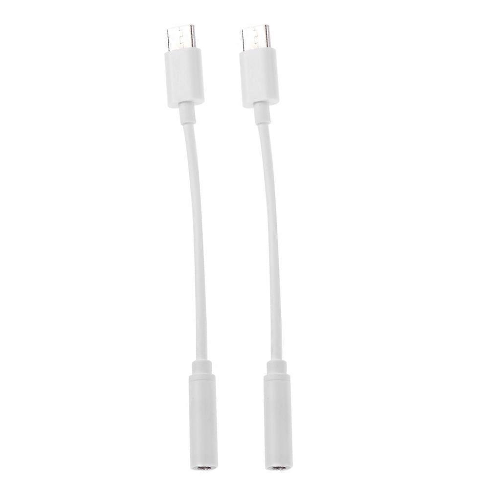 Stück Usb-c Auf 3,5-mm-audioadapter, Usb-c Auf Kopfhöreradapterkabel-10x1x1cm-white