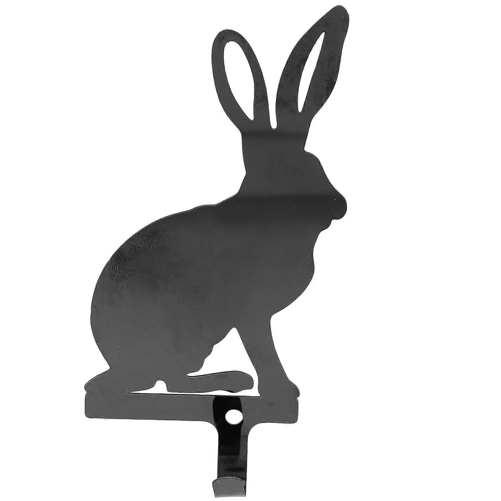 Osterhasen-wandhaken, Dekorativer Wandhaken, Robuster Allzweckhaken Für Bad Und Küche-12x6cm-black