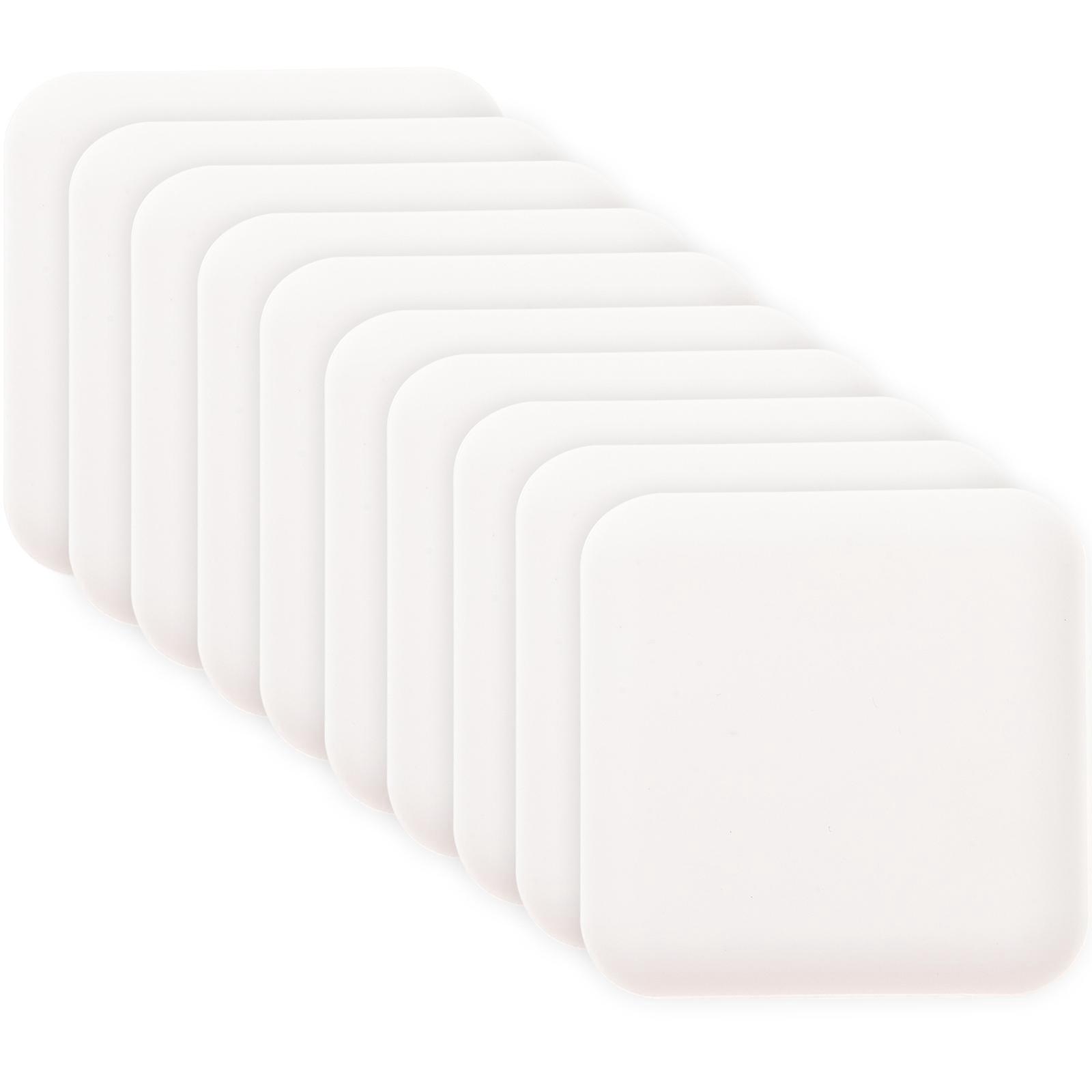 10 Stück Silikon-türgriffschutz, Türknauf-wandpuffer-4.5x4.5cm-white