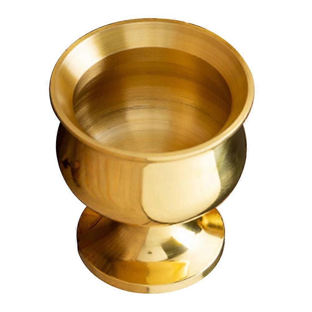Buddhistischer Wasserbecher, Messing-tempelbecher, Luxus-retro-tempelbecher, Tempelopfergaben-5.00x4.70x4.70cm-golden