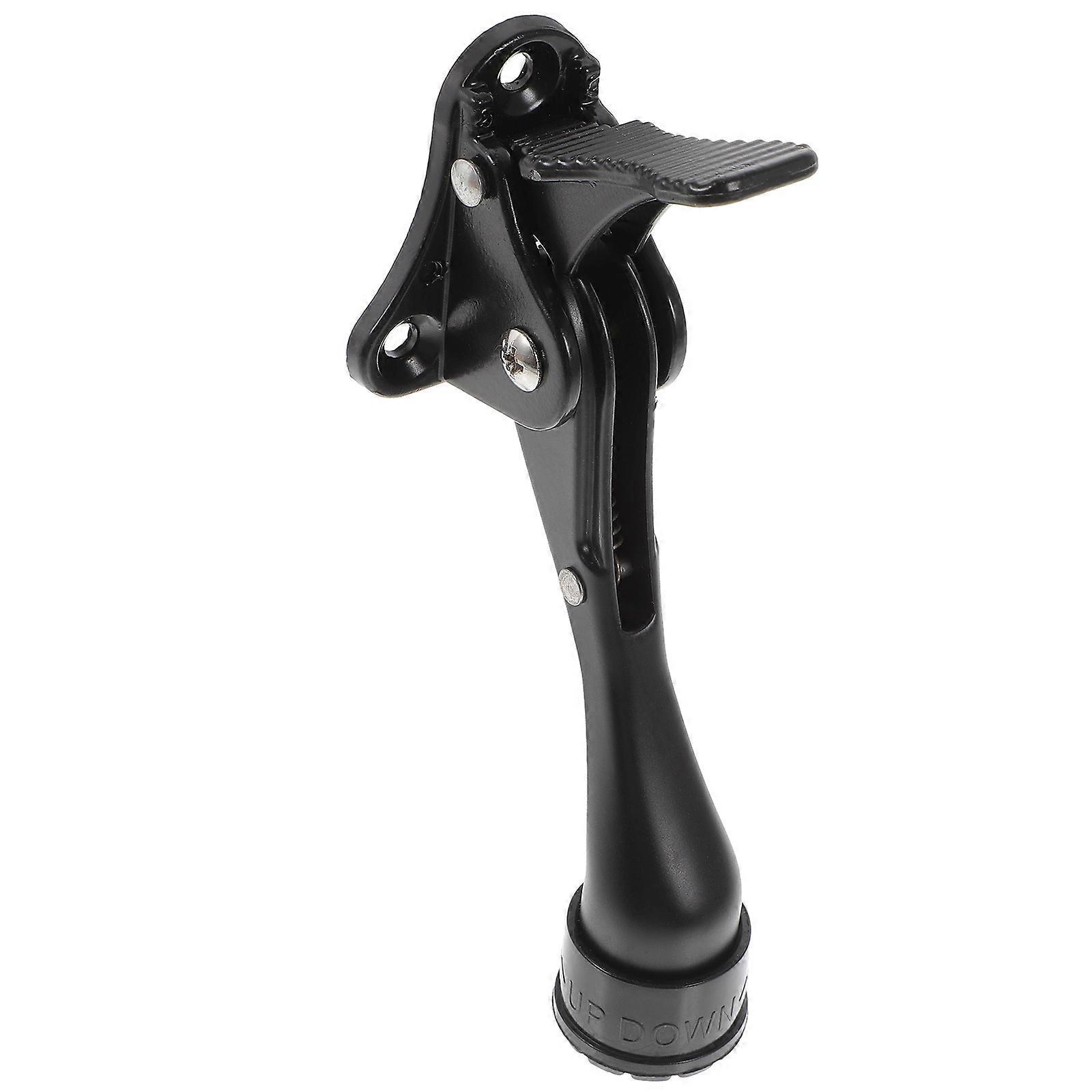 Verstellbarer Türstopper, Halbautomatischer Fußstopper Für Die Unterseite Der Tür-11.3x4.8cm-black