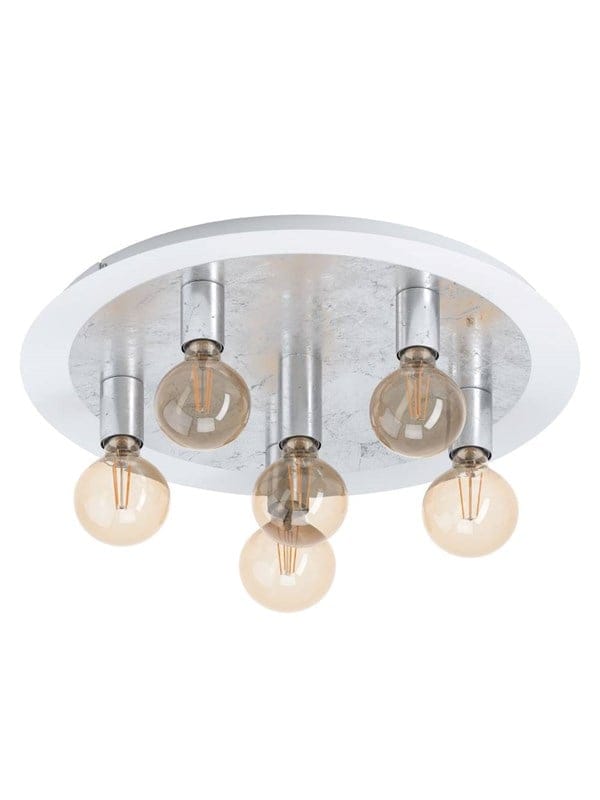 EGLO PASSANO DECKE 5L WEISS/SILBER