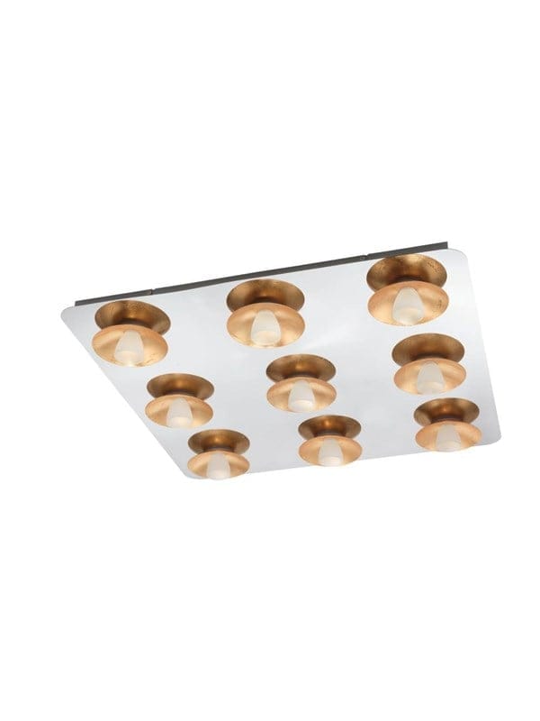 EGLO TORANO DECKENLEUCHTE 9X510LM DIMMPB. CHROM/GOLD