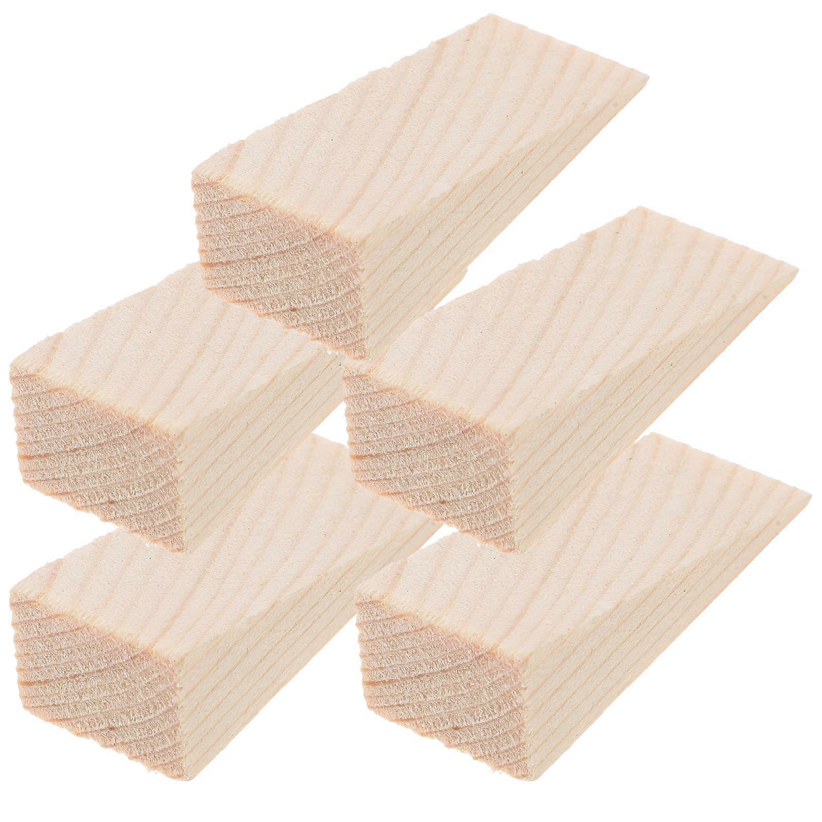5er-pack Türstopper Aus Robustem Holz, Praktische Dreieckige Keile, Strapazierfähige Türstopper Aus Holz, Türhalter Für Den Haushalt, Für Zuhause Und Geschäfte.-25cm