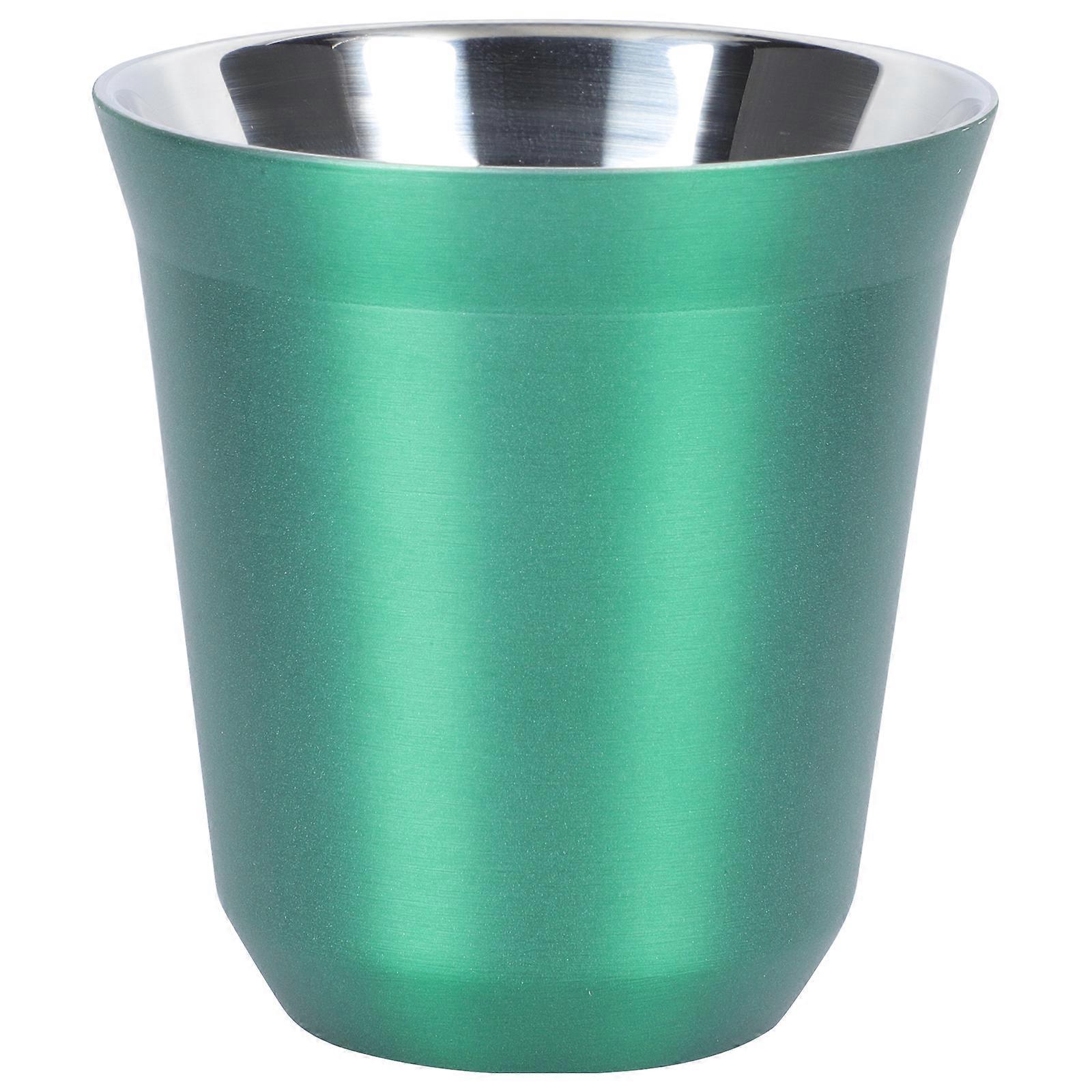 1 Stück Tragbarer Isolierbecher, Doppelwandiger Thermobecher, Edelstahl-kaffeebecher-8x7.5cm-green