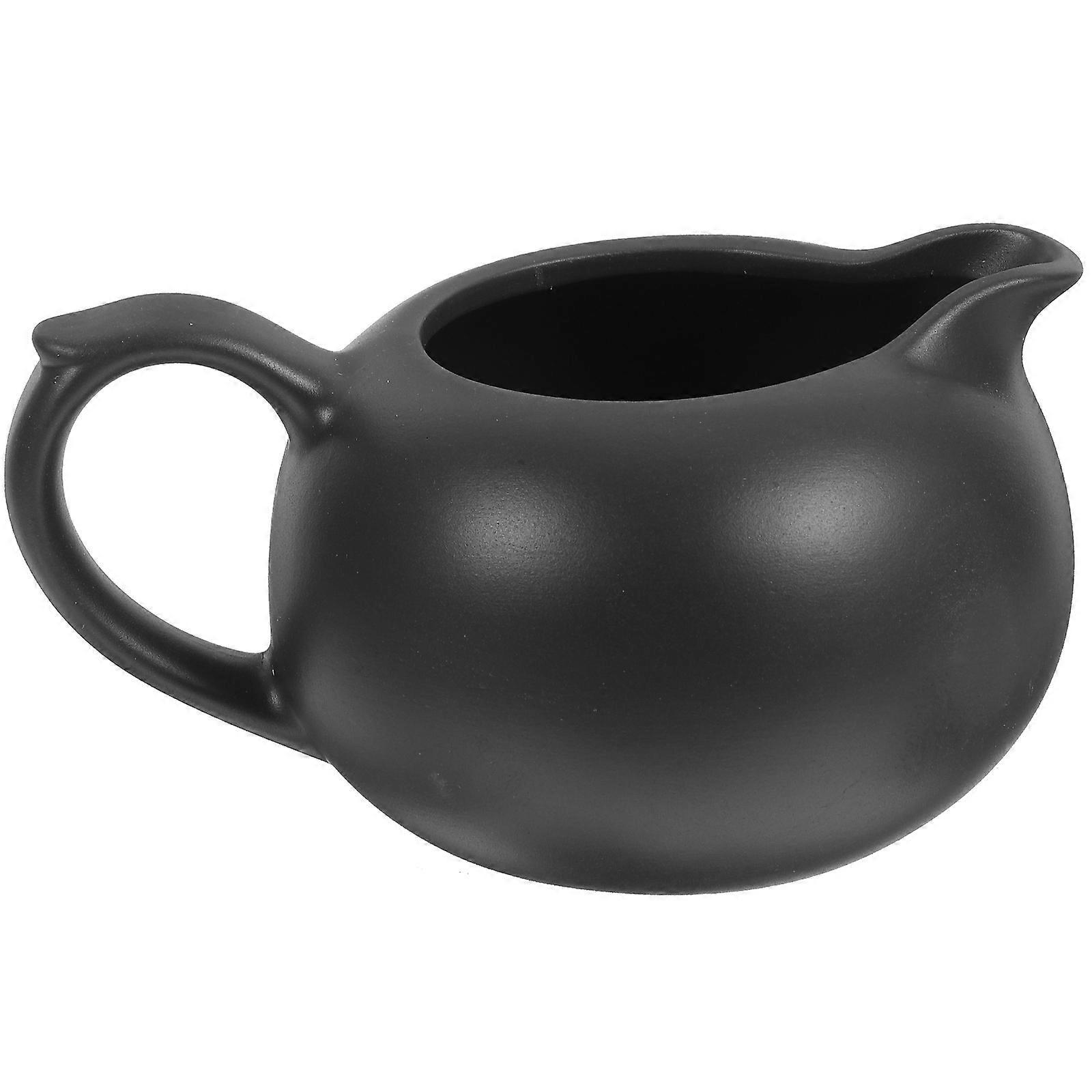 Keramik-milchspender, Keramik-milchkessel, Kaffeesahnekännchen, Küchenzubehör-12.60x8.80x6.50cm-black