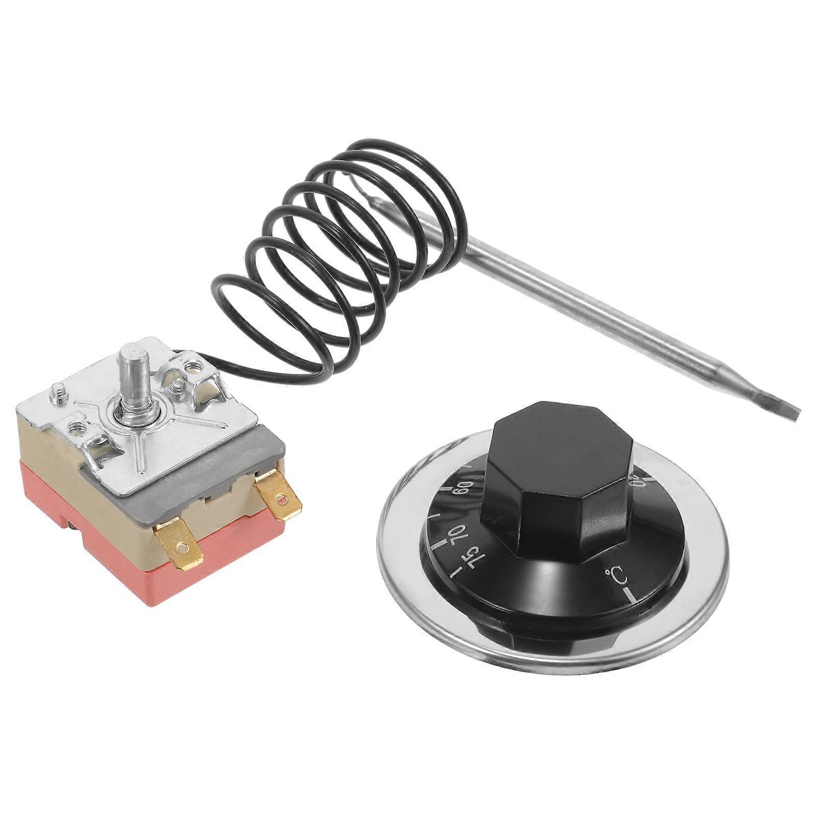 Thermostatschalter Gasofenthermostat Mechanischer Thermostat 16a Fritteusenherdthermostat-13.50x9.00x3.50cm