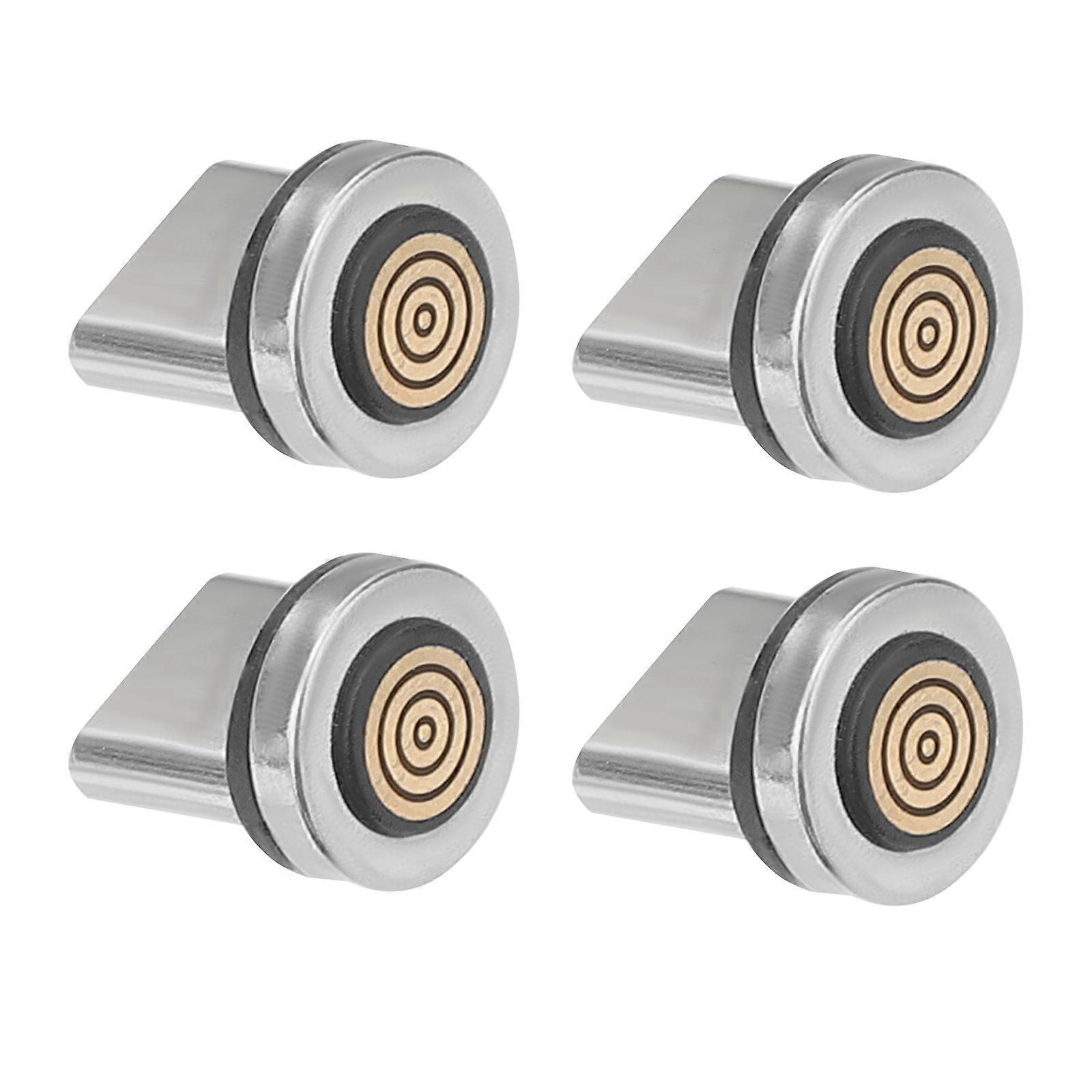 4 Stück Usb-c-magnetadapter, Drehbarer Magnetischer Usb-kabeladapter, Spitzenstecker-1.00x1.00x1.00cm