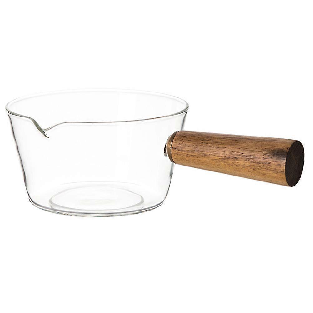 Transparenter Glastopf, Milchtopf Mit Griff, Borosilikatglas, Antihaftbeschichteter Topf-24x15x6.5cm