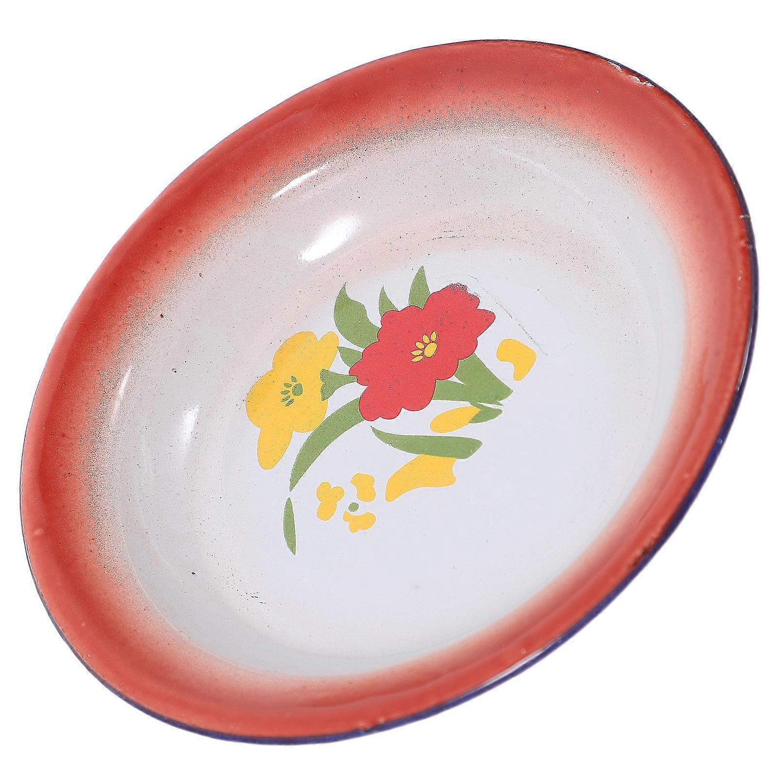 Emaillierter Snackteller Im Chinesischen Stil, Servierteller, Tablett, Geschirr-14x14x1.9cm