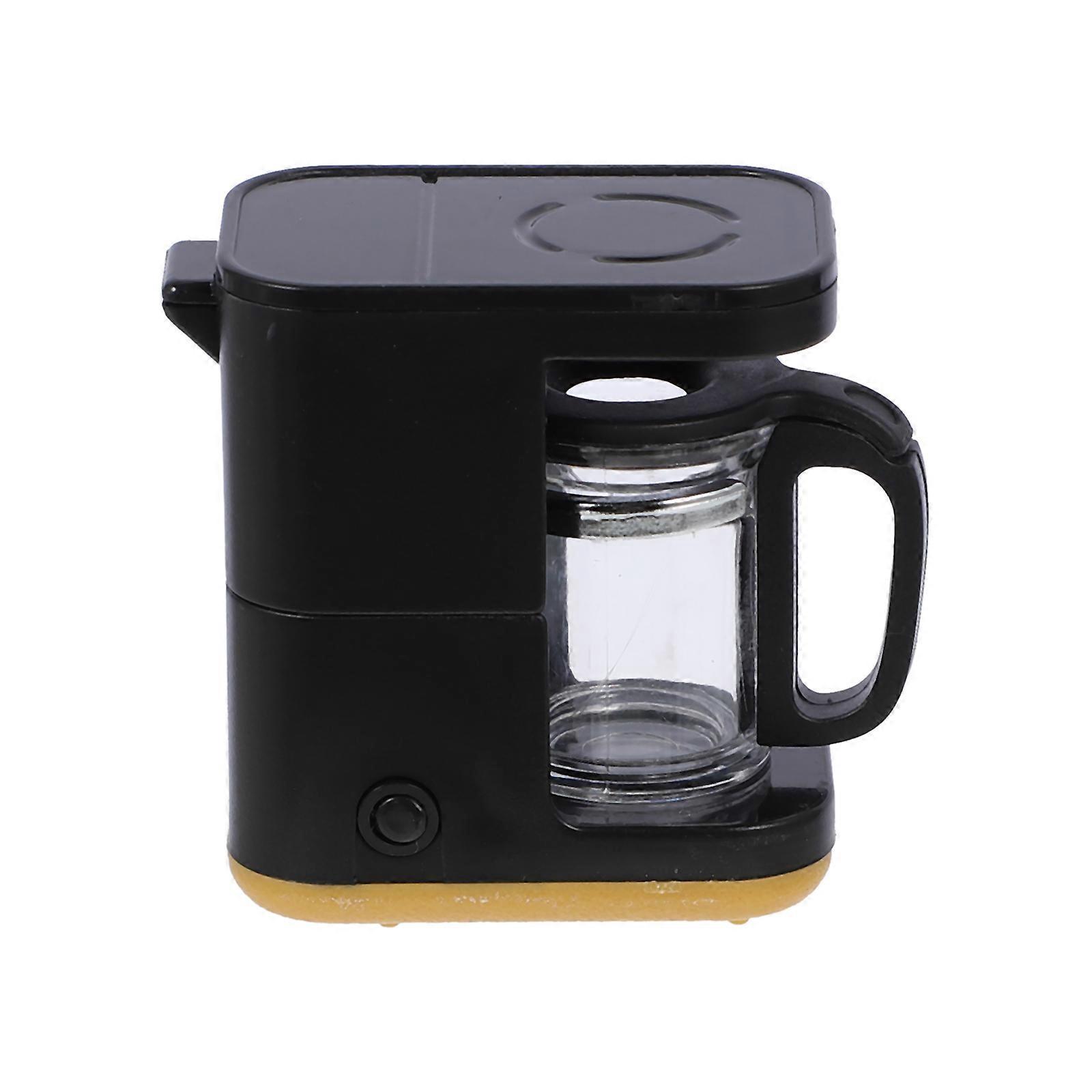 Mini-kaffeemaschinenmodell, Mini-haushaltsgerätemodell, Hübsche Kleine Kaffeemaschine Als Dekoration-3.8x3.7x2.4cm-black