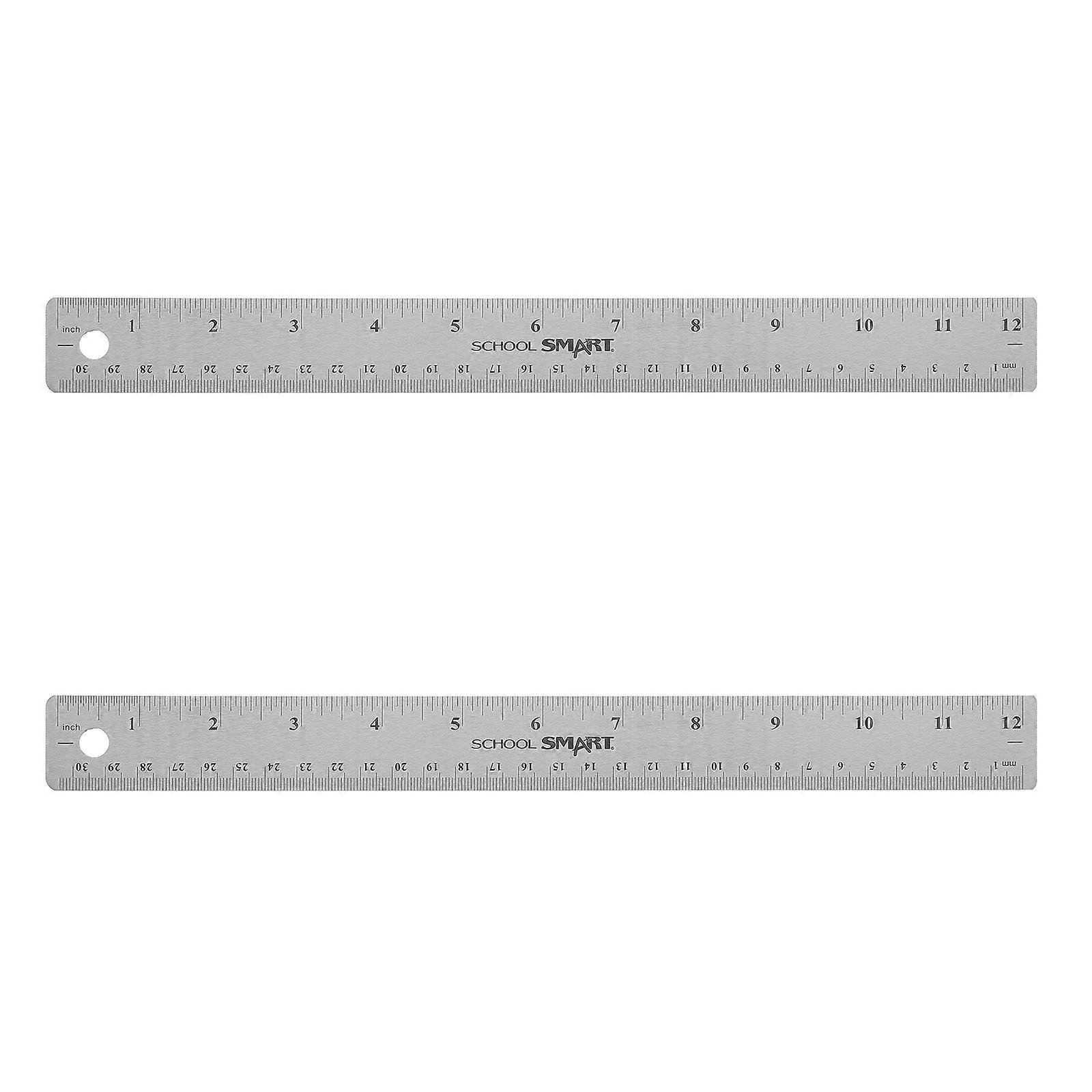 2 Stück Professionelle Lineale Mit Korkrücken, Ingenieurlineale, Bürobedarf-30.00x3.50x0.50cm
