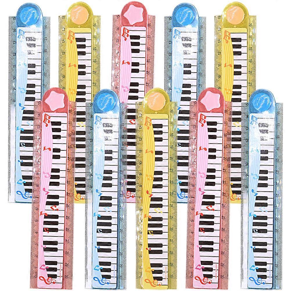 10 Stück Praktische, Gerade Lineale Für Den Täglichen Gebrauch, Multifunktionale Kinderlineale, Niedliche Schülerlineale-32x2cm-random Color