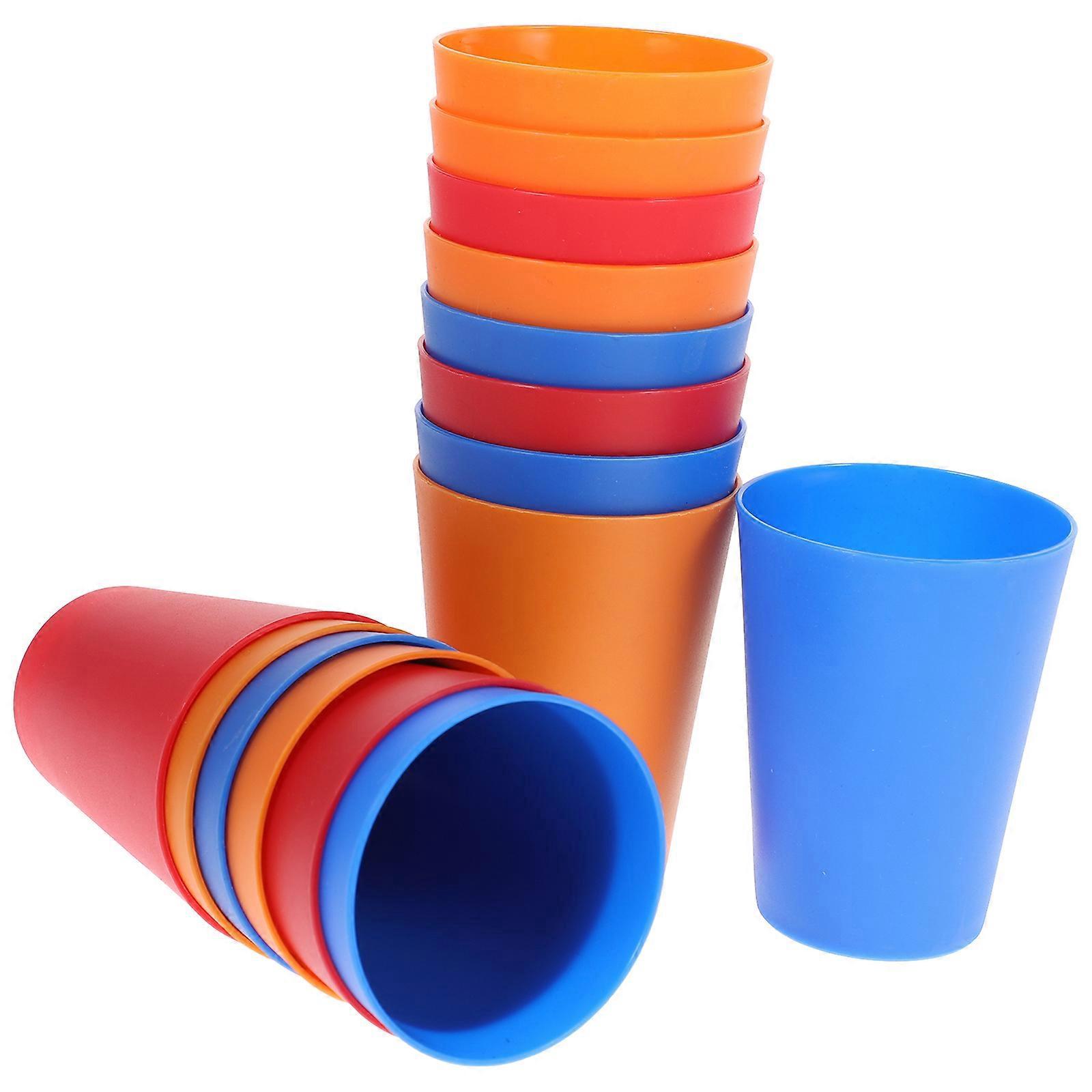 15 Bunte Plastikbecher Für Zuhause, Wiederverwendbar, Für Feiertage, Partys Und Als Geschirr, 101-200 Ml (farbmix)-m