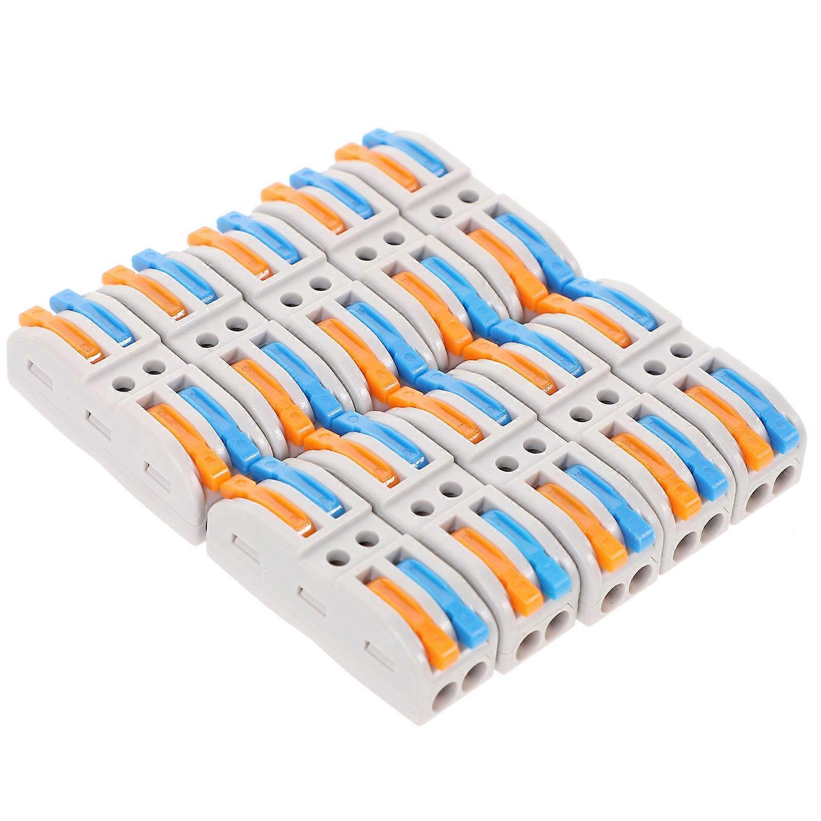 10 Stück Steckverbinderblock, Elektrisch, 2-in, 2-out, Schnellanschluss-kabelverteilerwerkzeug-3.9x1.4cm