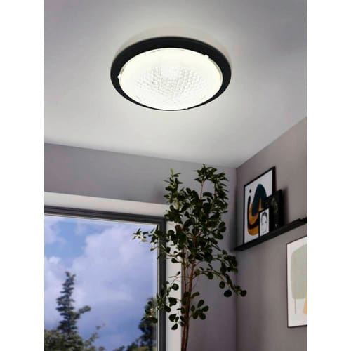 EGLO ACOLLA 1 DECKE Ø370 SCHWARZ/WEISS/KLAR