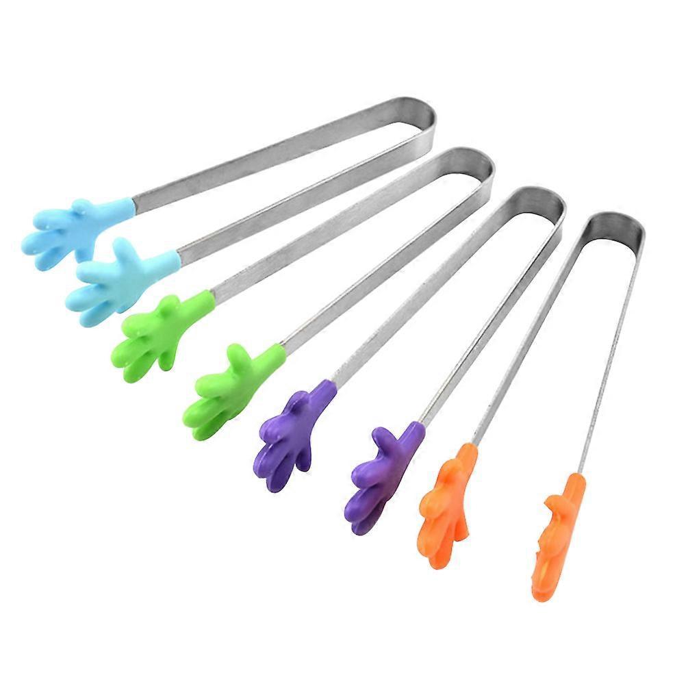 4-teilige Küchenzange Aus Silikon, Antihaftbeschichtet Und Aus Edelstahl, Ideal Zum Grillen Und Bratenwenden (farbe Zufällig)