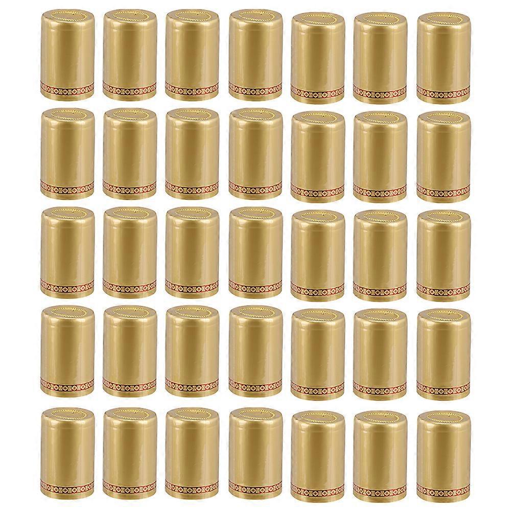 200 Stück 33 Mm Rotweinflaschen-verschlusskappen, Hitzeschrumpfbar-4.8x3.3x3.3cm-golden