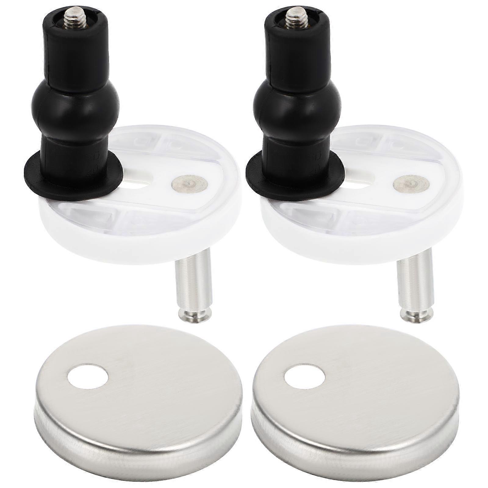 1 Set/2 Stück Wc-sitzbeschläge Wc-sitzscharniere Schnellverschluss-befestigungen-7.5x4.3cm-black