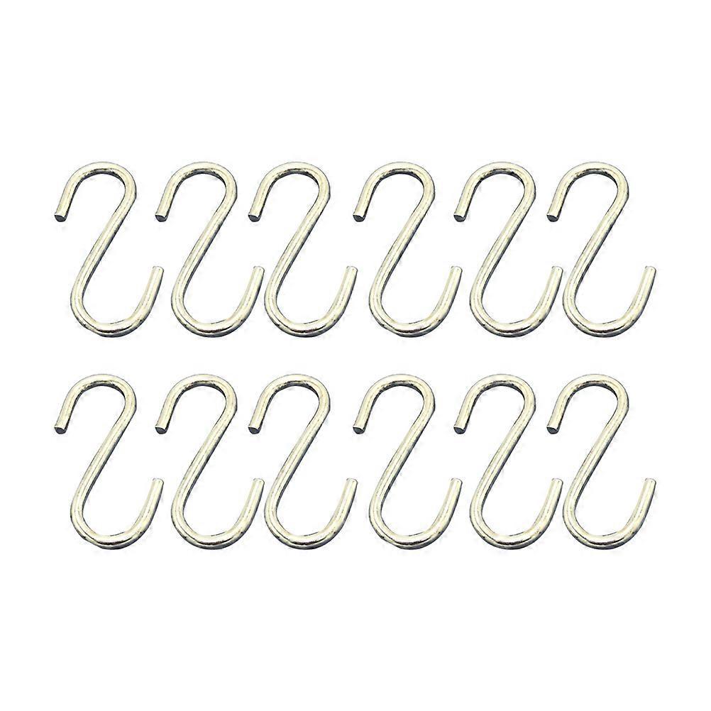 100 Stück Metallhaken In S-form, Edelstahl, Extrem Belastbar, Für Küche Und Schlafzimmer, Kleiderhaken, Aufbewahrungshaken-100pcs-silver