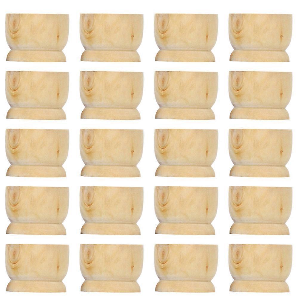 20 Stück Eierbecher Aus Holz, Ostereierhalter, Heimdekoration, Ostereier-präsentationsständer-4.00x4.00x3.20cm