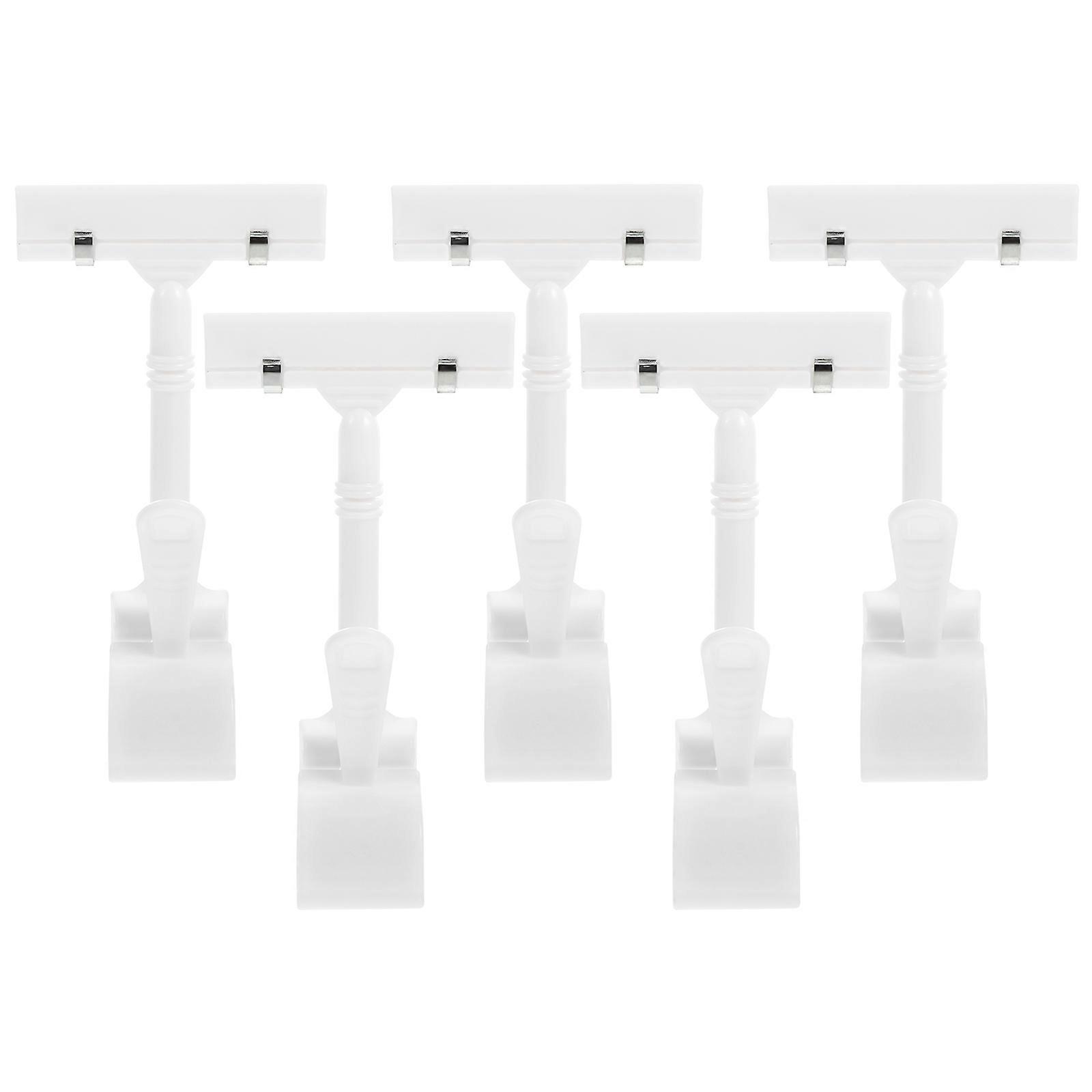 Stück Kunststoff-regalklemmen, Preisschild- Und Werbeclips, Halterungen Für Schilder Und Displays-16x7.7x3.1cm-white