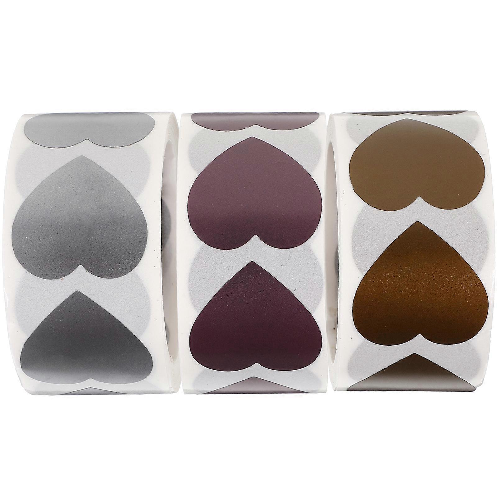 900 Stück Herzförmige Rubbelaufkleber Für Partys Und Bankette (farbe Zufällig)-2.50x2.50x0.10cm
