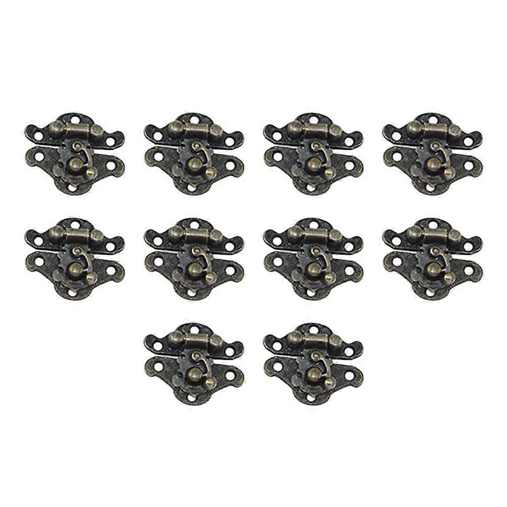10 Stück Antike Verschlussclips Aus Legierung Mit Prägung, Dekorative Verschlüsse Für Holzboxen, Schmuckkästchen Und Koffer-xxs-as Shown