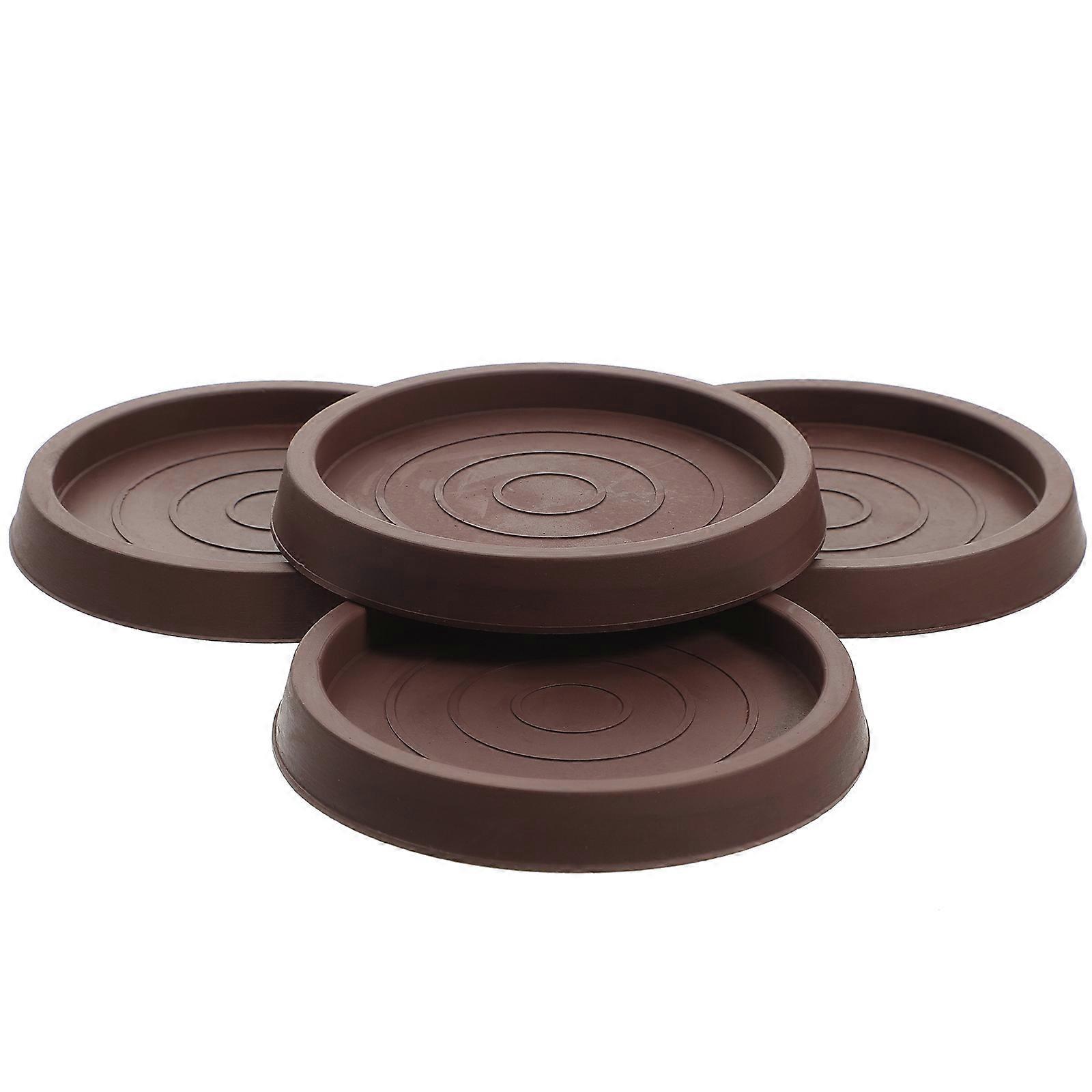 4er-set Runde Möbeluntersetzer Mit Verrutschstopper Für Sofas-6.3x6.3x0.9cm-brown
