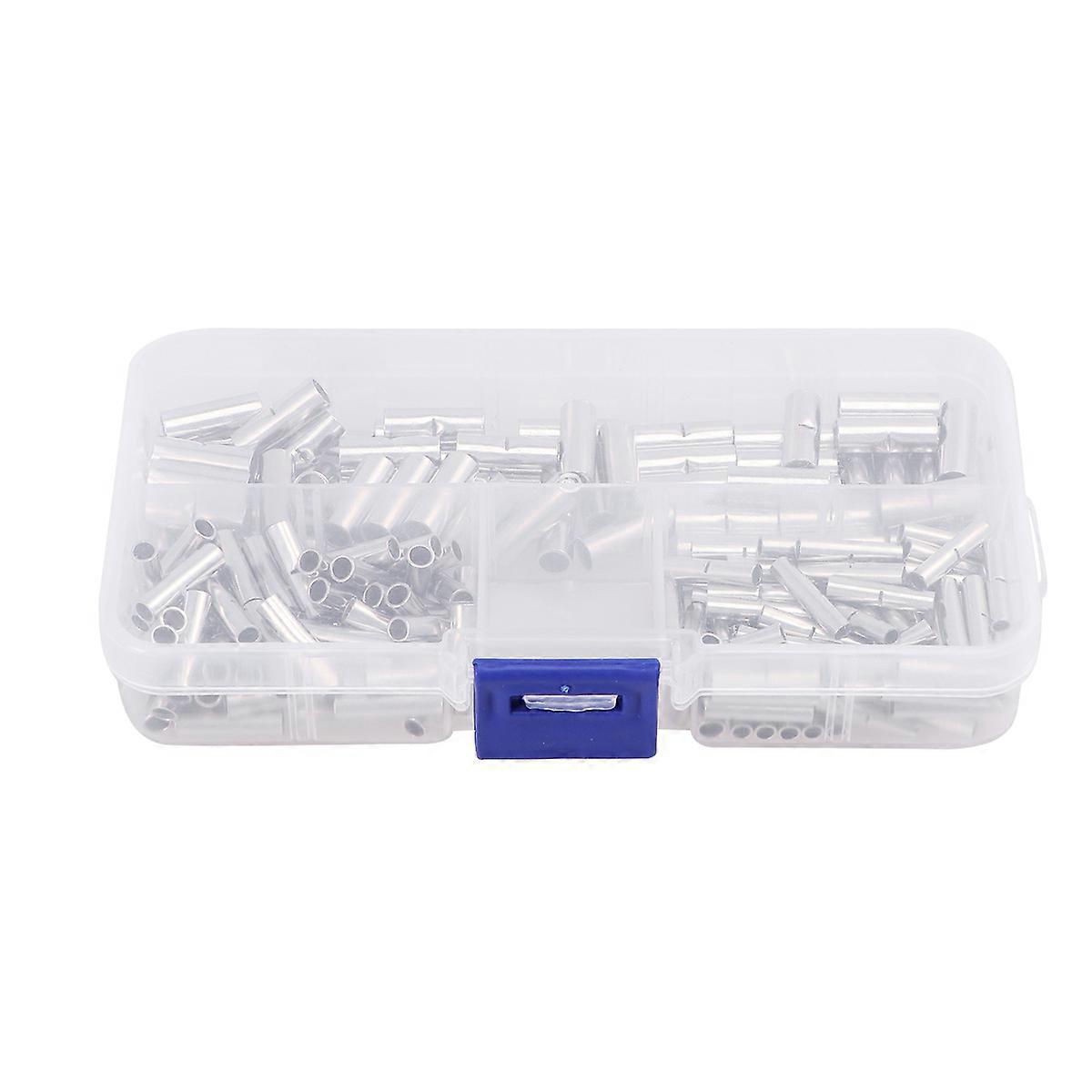 200 Stück Rohranschlussklemmen-set, Nicht Isolierte Stoßverbinder, Aderendhülsen, Crimp-anschlussset Für Unisolierte Drähte-silver