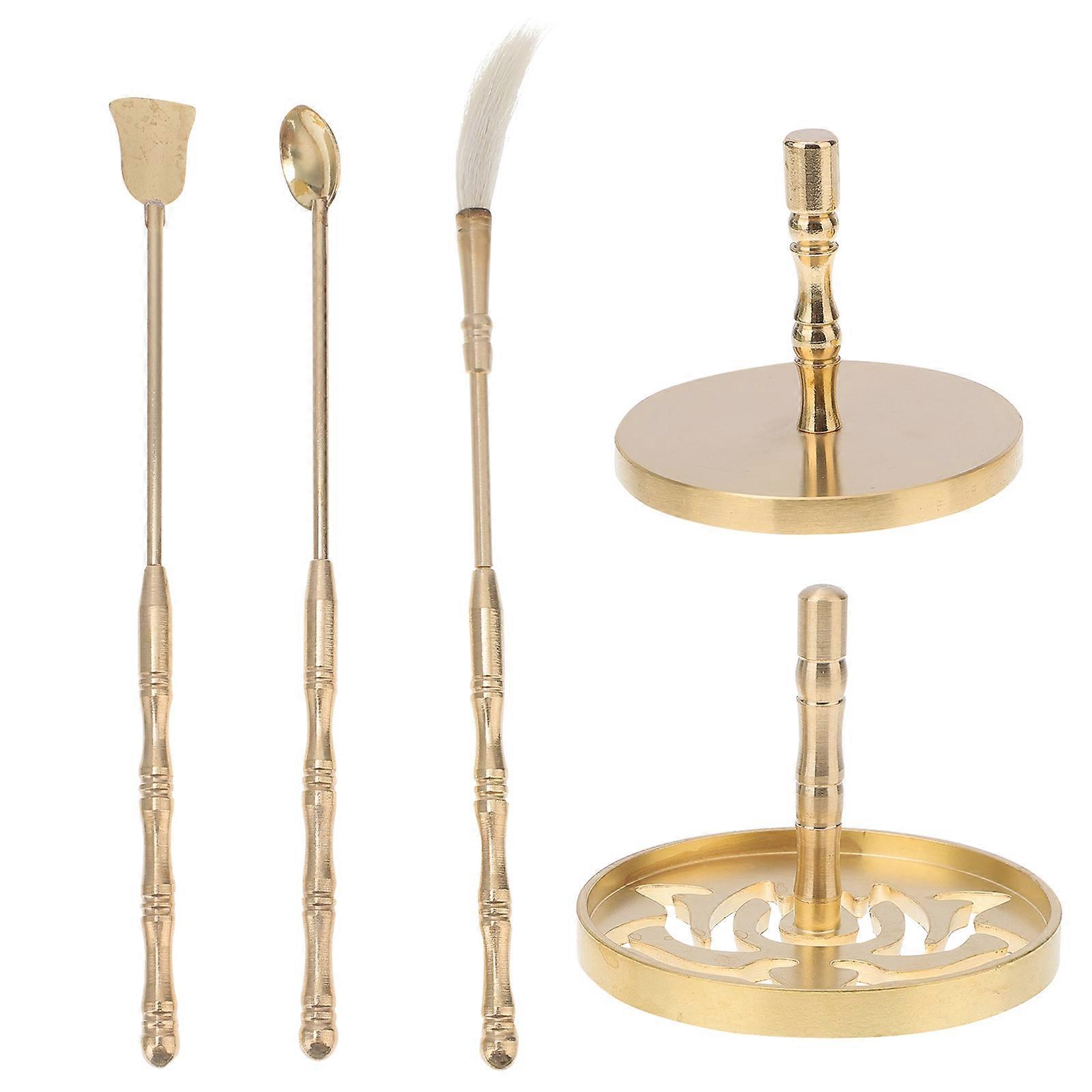 5-teiliges Messing-räucherwerkzeug-set Zur Herstellung Von Räucherkegeln – Diy-räucherkegelformen Für Yoga, Meditation Und Raumduft-1611cm-golden