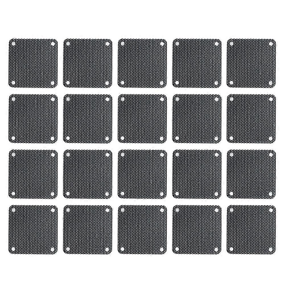 20 Stück Pc-lüfterabdeckungen, Staubdichte Lüfterfilter, Staubnetz Aus Pvc, 4 Cm-44cm-black