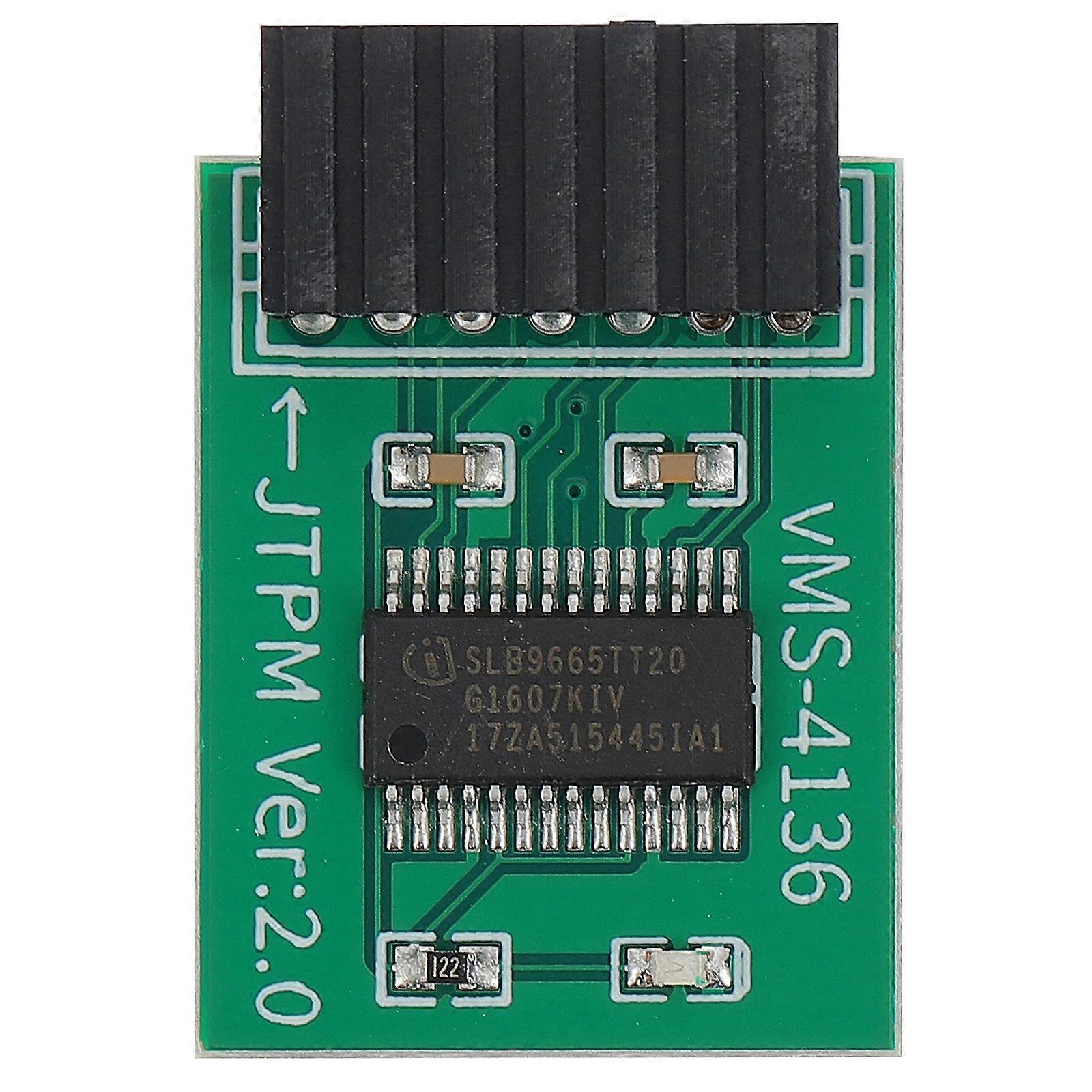 Tpm-modul 2.0 Verschlüsselungs-sicherheitsmodul 14-polig Zubehör Kompatibel Mit Msi-2.5x2x0.5cm-green