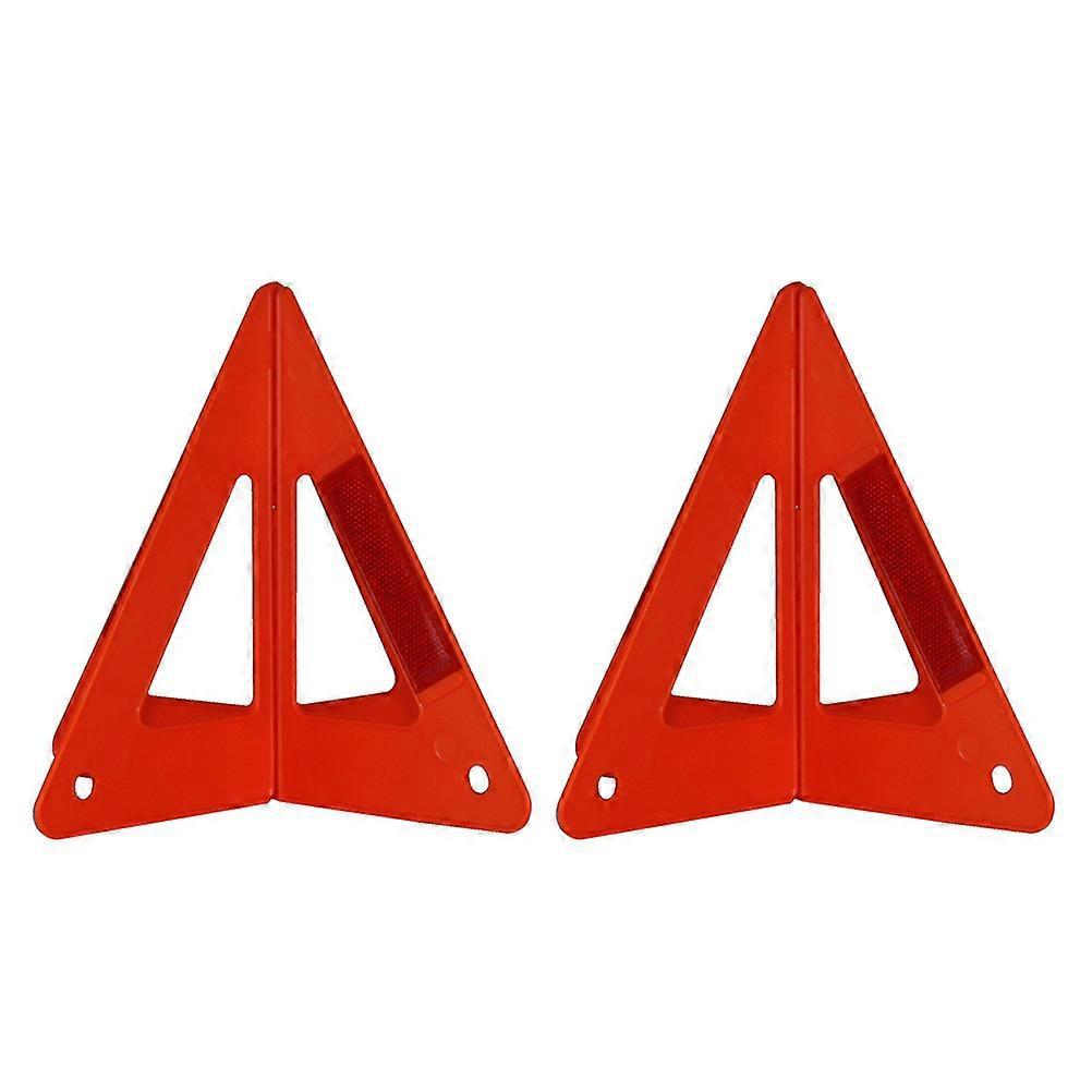 Sets Reflektierende Dreiecke Aus Kunststoff – Praktisches Warnschild Für Autos-25.60x25.60x22.50cm-red